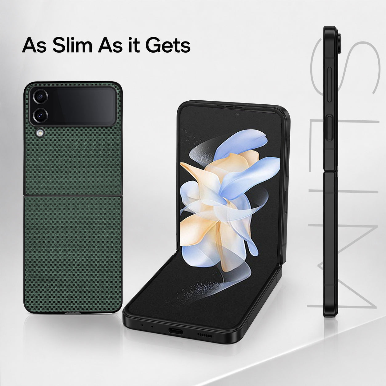 For Samsung Galaxy Z Flip 4 5G Back Flip Case Cover (Craft Printed Design | Hybrid Texture | Inside Microfiber Cloth)