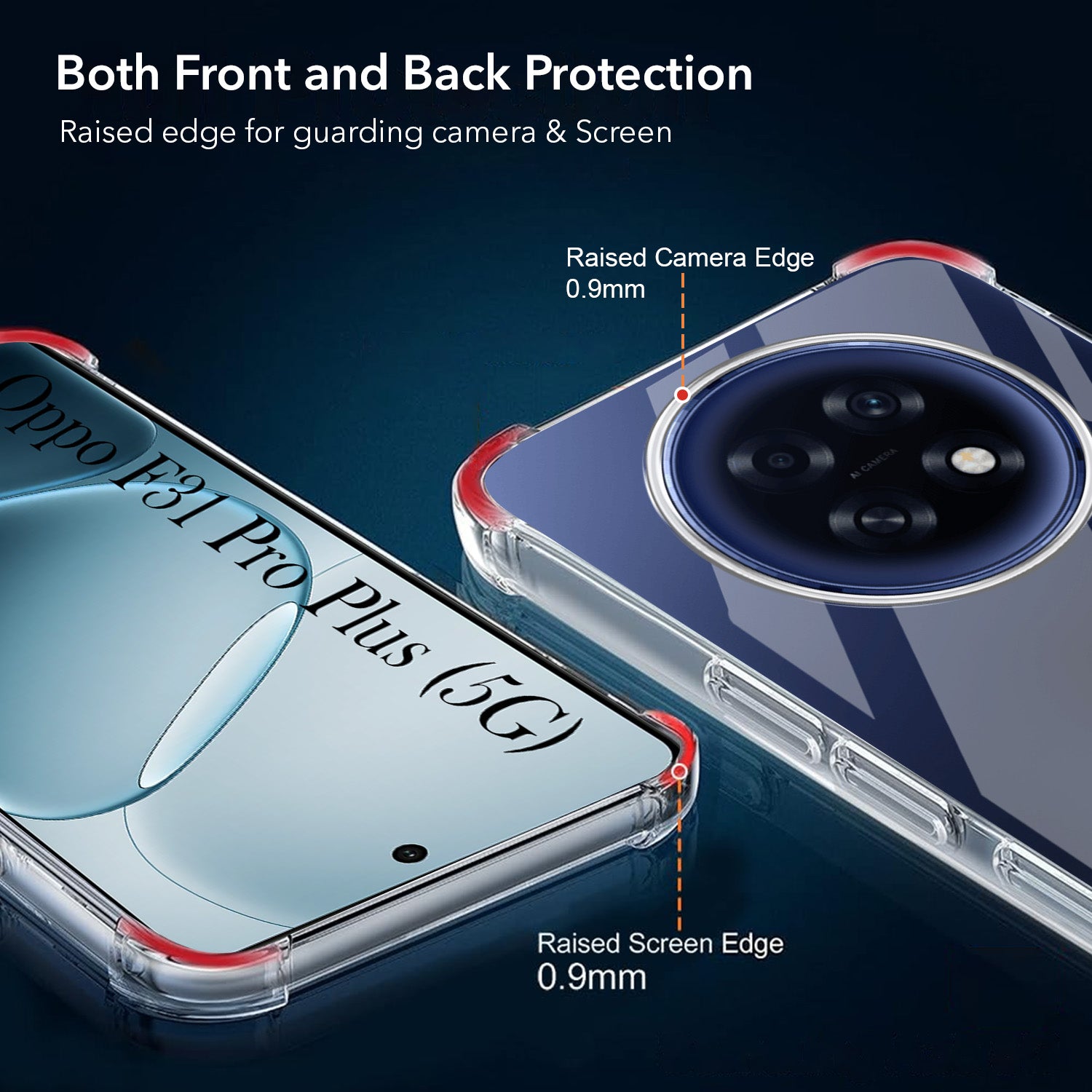 For Oppo F31 Pro Plus Back Cover Shockproof Crystal-Clear (Drop & Camera Protection | Hard Polycarbonate)
