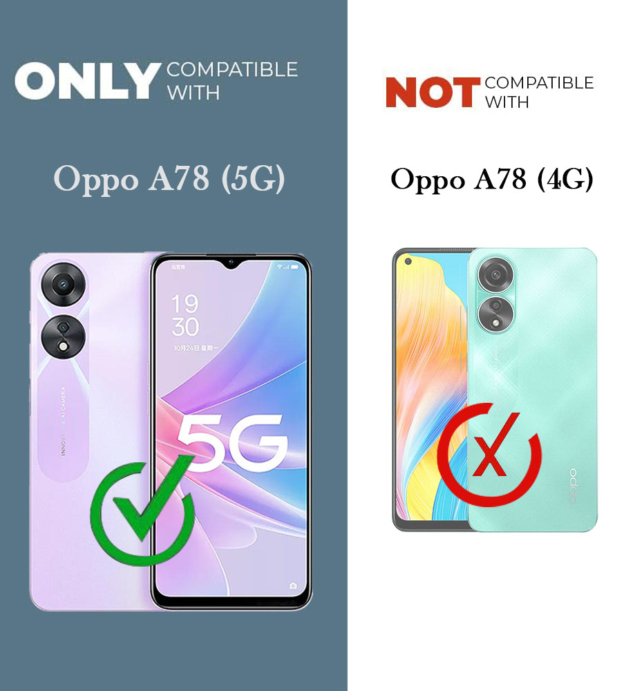For Oppo A78 5G Hard Back Cover Case (Velvet Touch | Professional Glossy Finish | Camera Protection Bump)