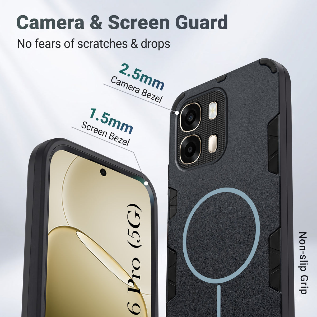 For Oppo A6 Pro Back Cover Case (Slim Hybrid Armor | Shockproof Camera Protection | Rugged Dual Layer)