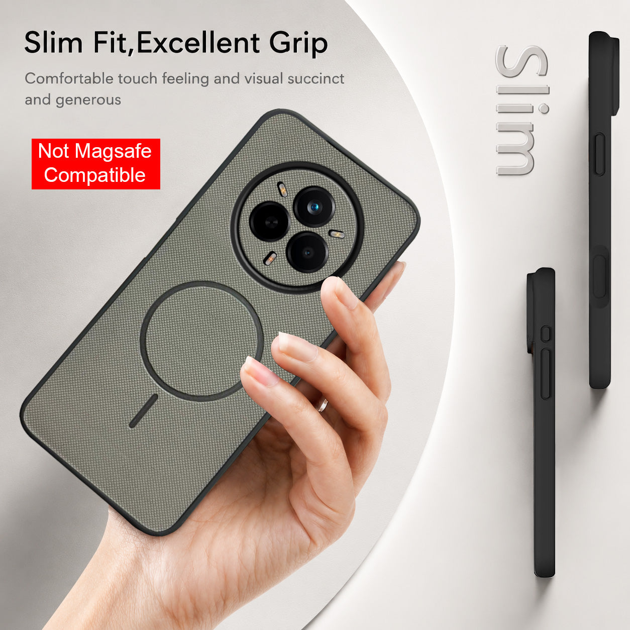For Realme 14 Pro Back Cover Case PU Leather (Texture Grip Design | Professional Minimalist | Camera Protection | Soft and Flexible)