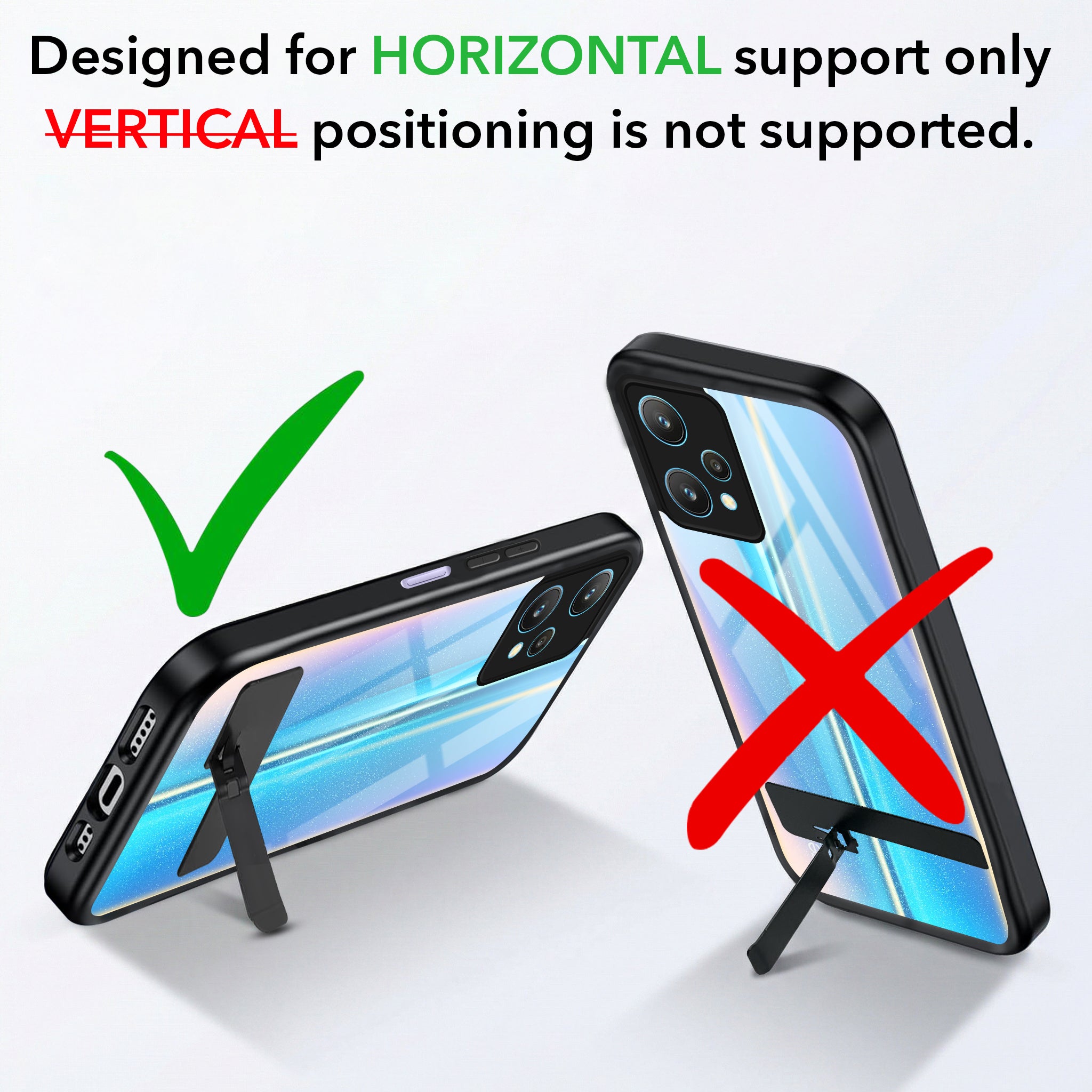For Realme 9 Pro Back Cover Case (Built-in Stand | Lifetime Anti Yellow | Kickstand Shockproof | Camera Protection | MagSafe Compatible)