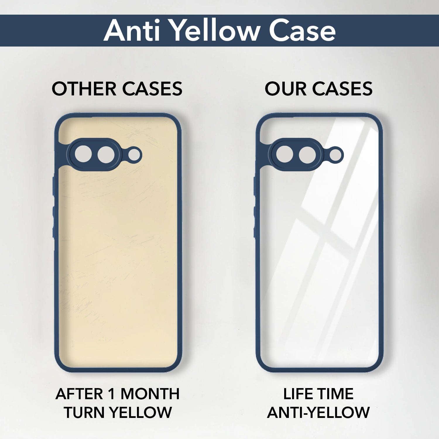 For Google Pixel 9A Back Cover Case (Lifetime Anti Yellow | Anti Scratch | Crystal Clear Shockproof)