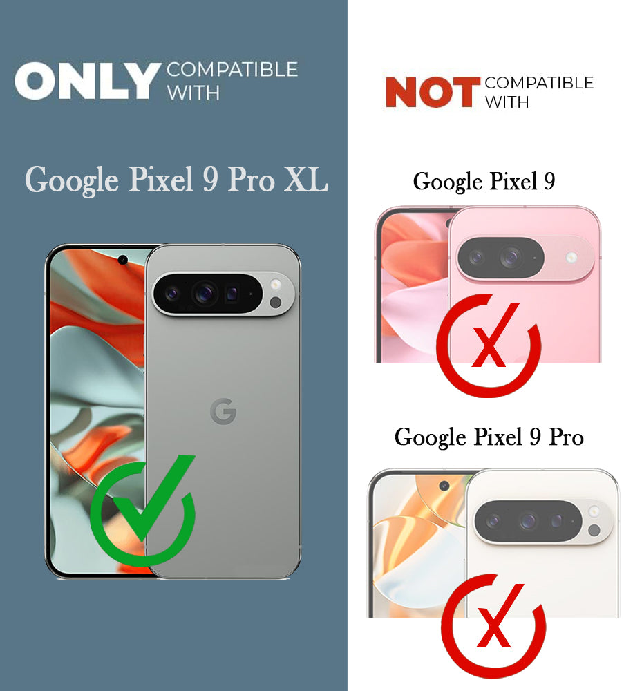 For Google Pixel 9 Pro XL Back Cover Shockproof Crystal-Clear (MagSafe Wireless Support | Drop & Camera Protection | Hard Polycarbonate)