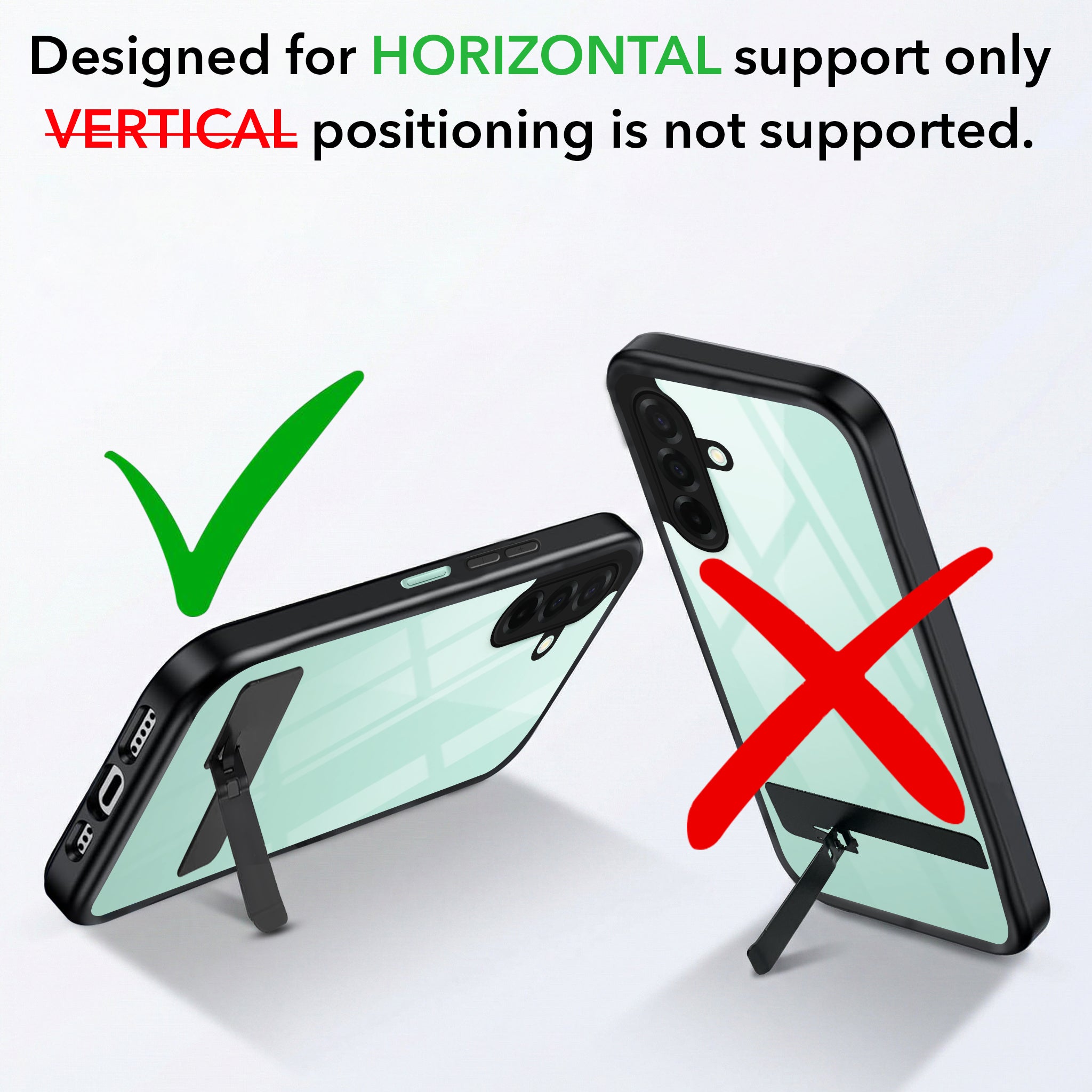 For Samsung Galaxy A26 5G Back Cover Case (Built-in Stand | Lifetime Anti Yellow | Kickstand Shockproof | Camera Protection | MagSafe Compatible)