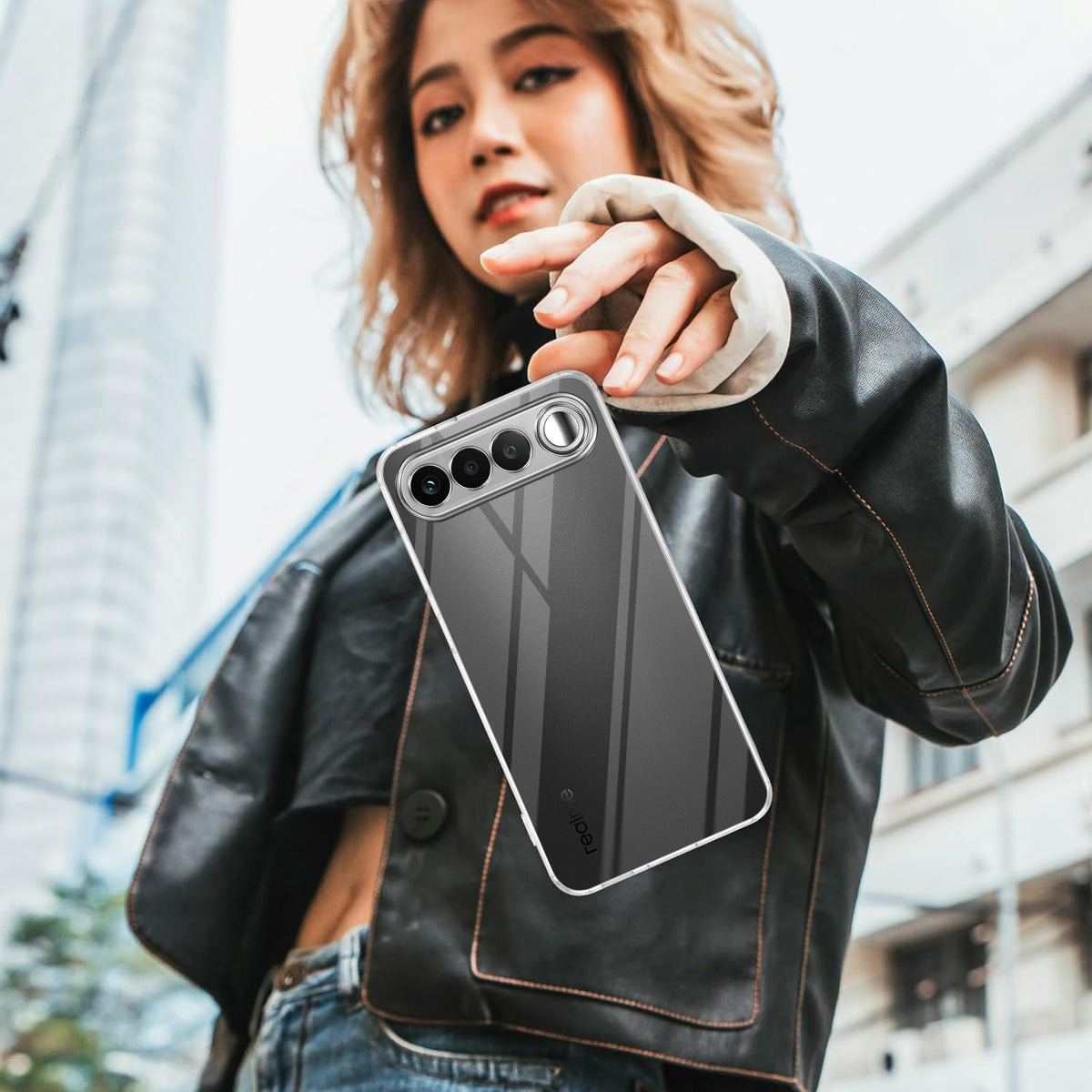 For Realme 16 Back Cover Case Silicone (Clear Shockproof Case with Camera Protection | Soft and Flexible | Transparent)