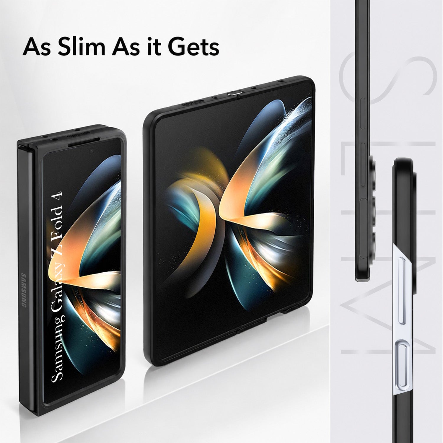For Samsung Galaxy Z Fold 4 5G Back Flip Case Cover (Craft Printed Design | Hybrid Texture | Inside Microfiber Cloth)