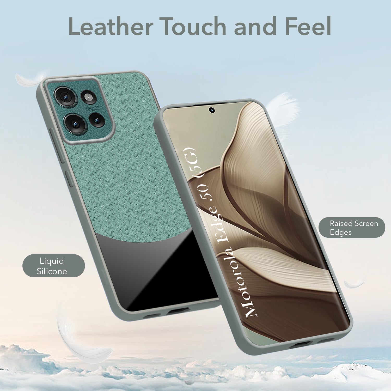 For Motorola Moto Edge 50 5G Silicone Finish Back Cover Case  (Premium Minimalist Professional Feel | Camera Protection Bump)