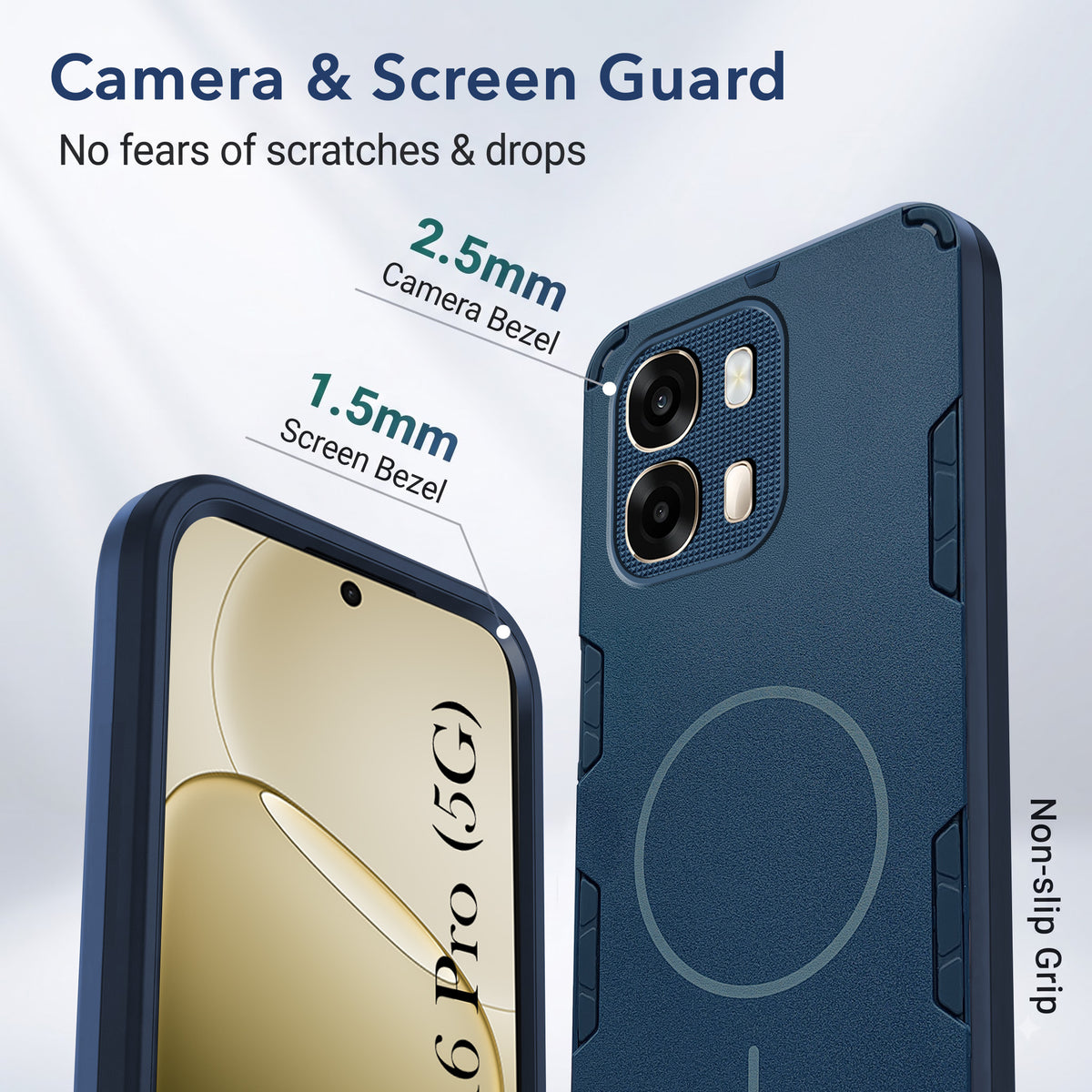 For Oppo A6 Pro Back Cover Case (Slim Hybrid Armor | Shockproof Camera Protection | Rugged Dual Layer)