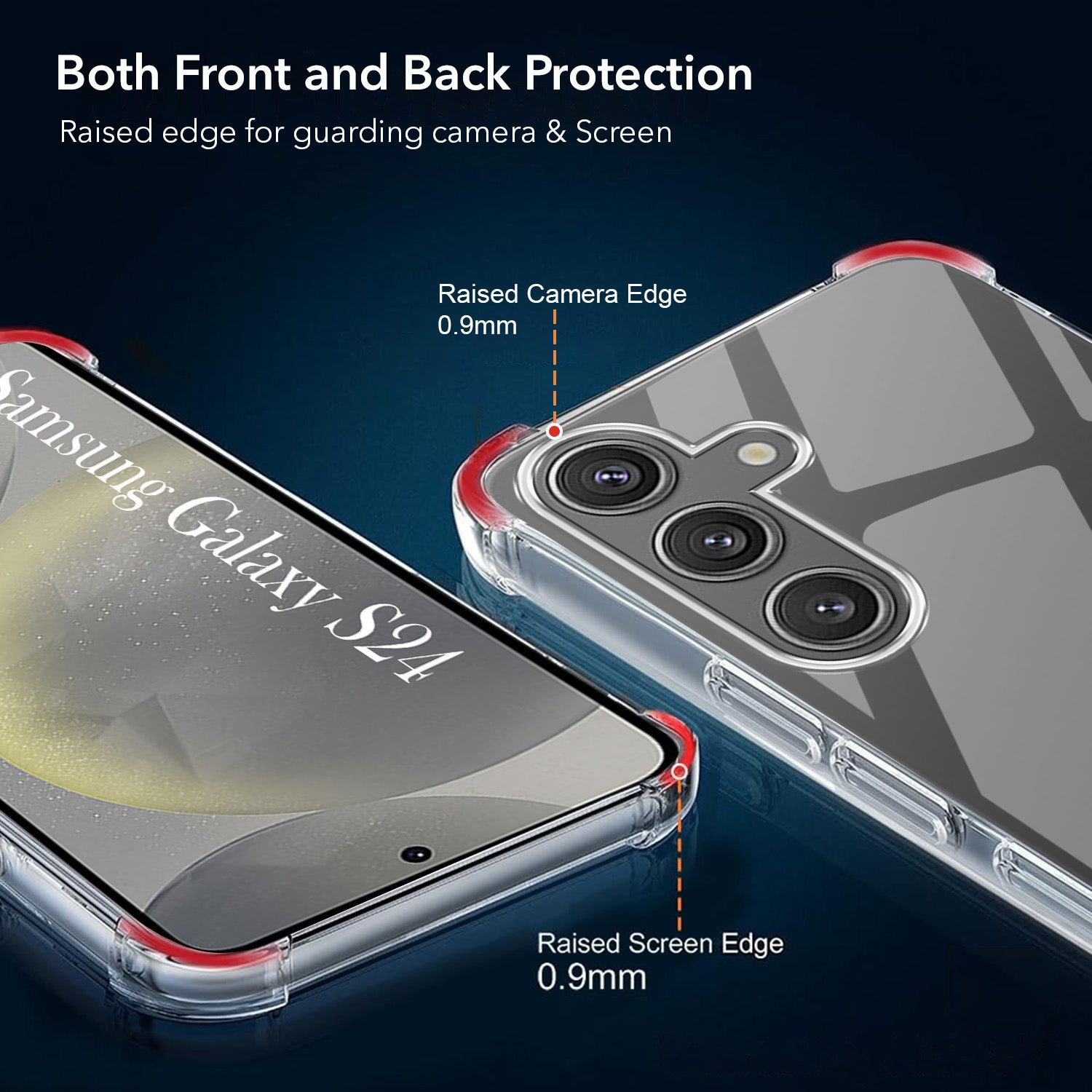 For Samsung Galaxy S24  Back Cover Shockproof Crystal-Clear (Drop & Camera Protection | Hard Polycarbonate)