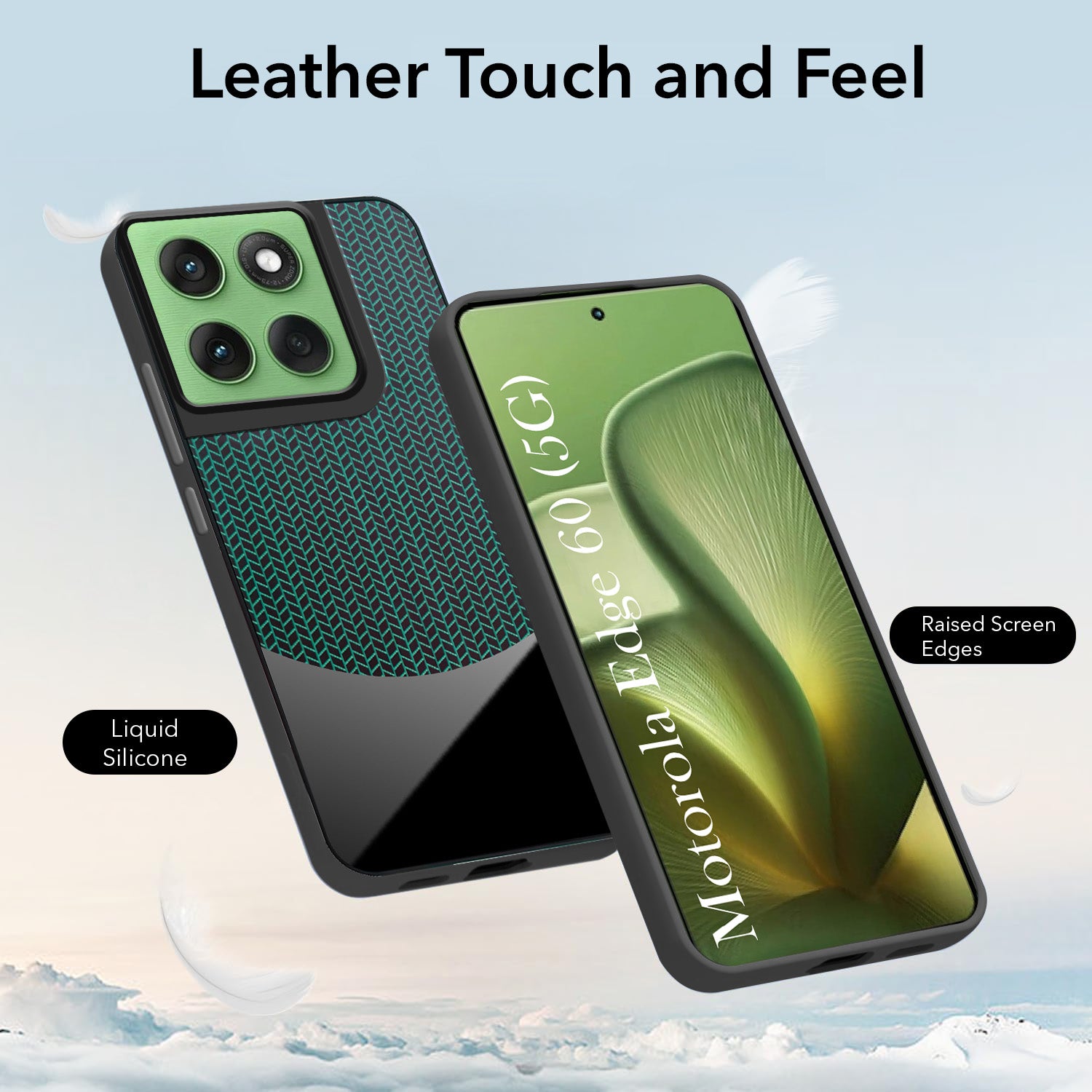 For Motorola Moto Edge 60 Back Cover Case (Elegant PU Leather Finish | Premium Minimalist Professional | Camera Protection Bump)