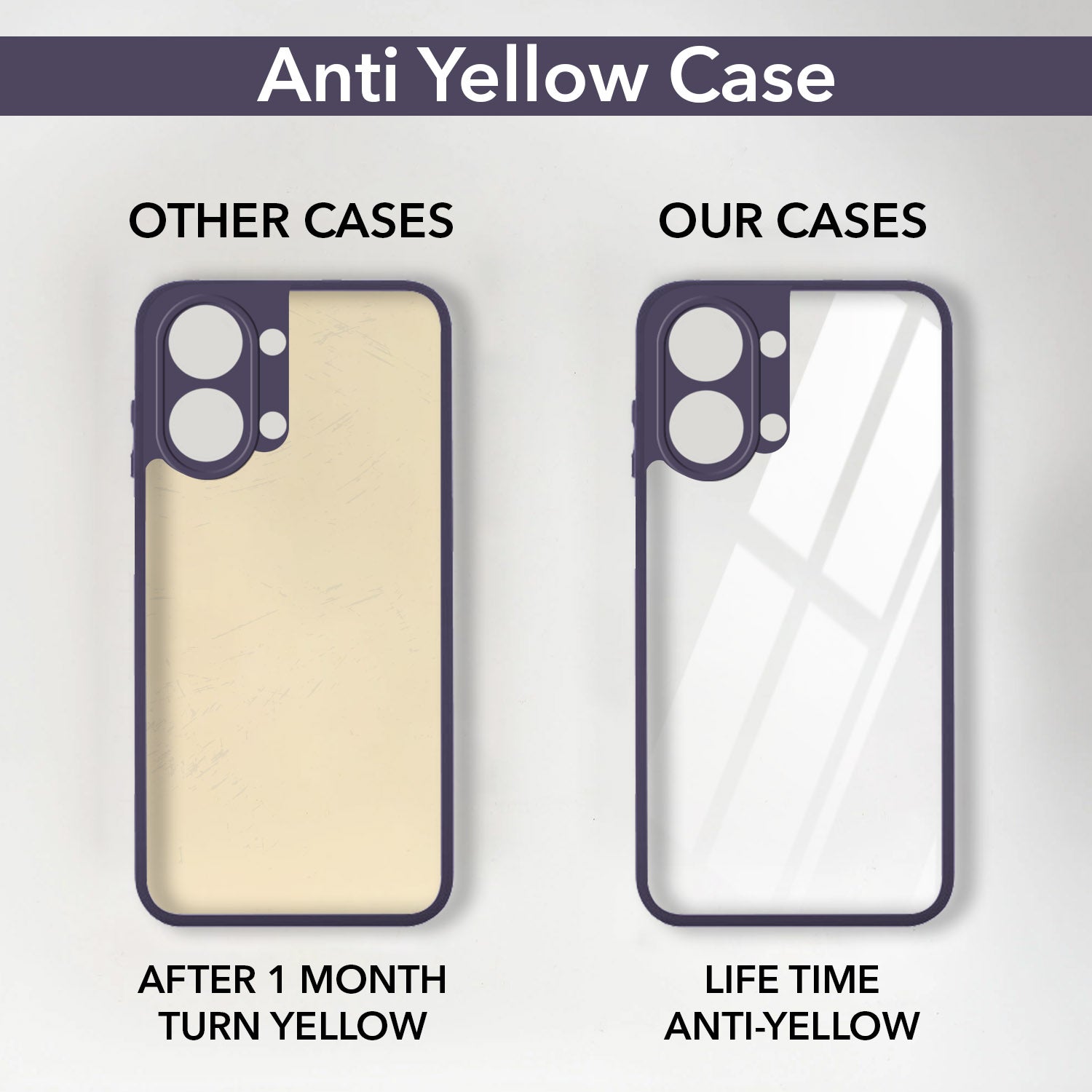 For Vivo Y05 (4G) | Vivo T5 Lite (5G)  Back Cover Case Ultra-Hybrid (Lifetime Anti Yellow | Anti Scratch | Crystal Clear Shockproof)