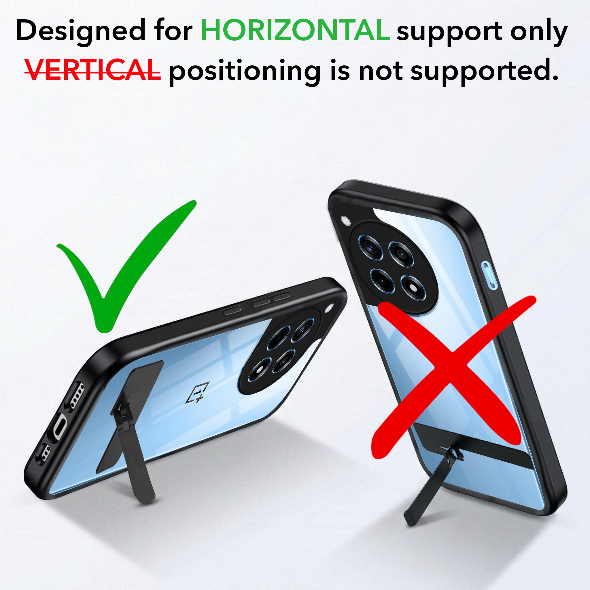 For OnePlus 12R 5G Back Cover Case (Built-in Stand | Lifetime Anti Yellow | Kickstand Shockproof | Camera Protection | MagSafe Compatible)