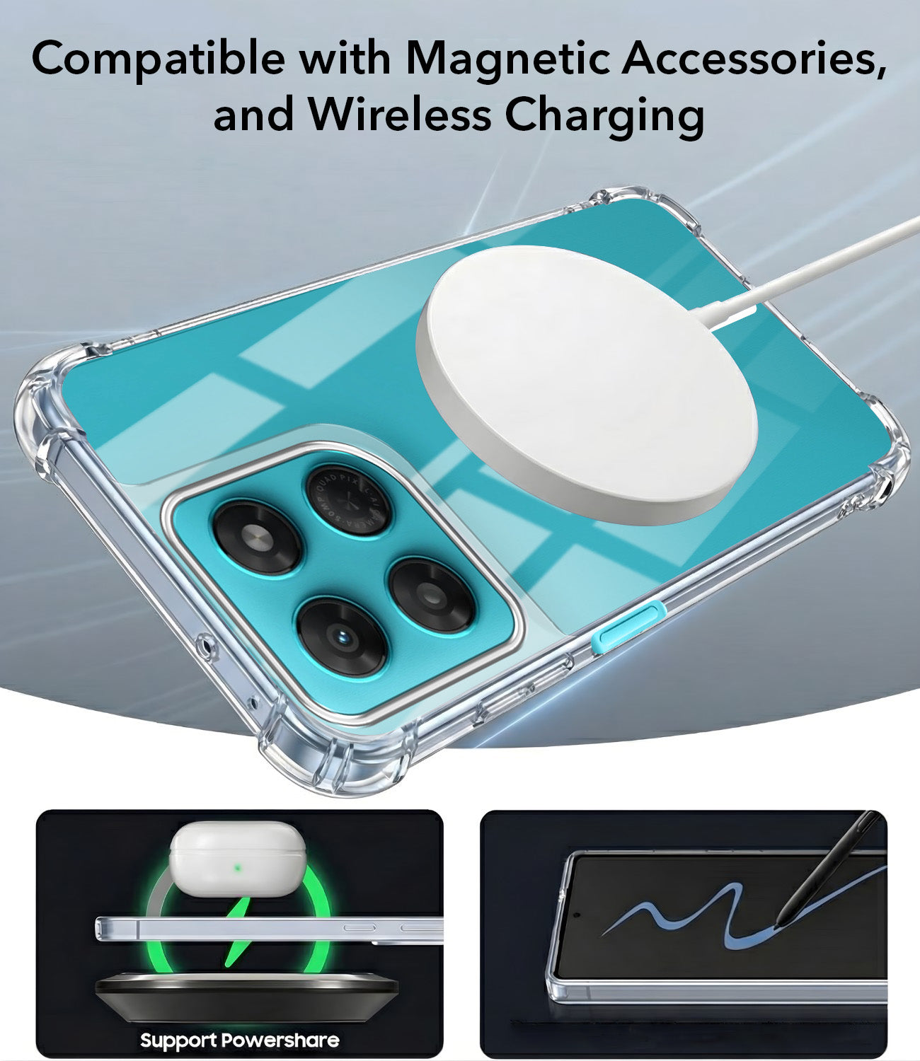 For Motorola Moto G37 Back Cover Shockproof Crystal-Clear (Magsafe Wireless Support | Drop & Camera Protection | Hard Polycarbonate)