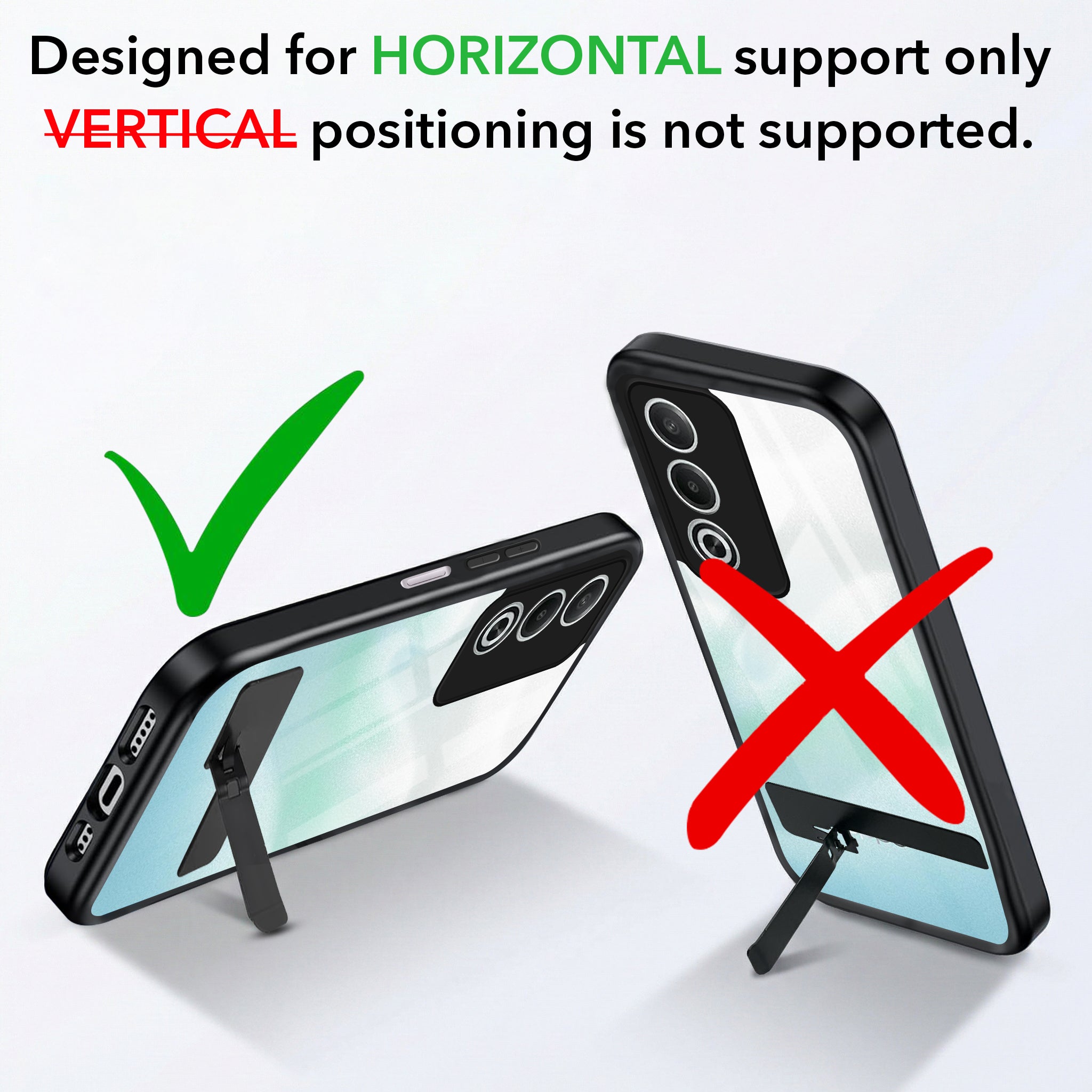 For Oppo K12x 5G Back Cover Case (Built-in Stand | Lifetime Anti Yellow | Kickstand Shockproof | Camera Protection | MagSafe Compatible)