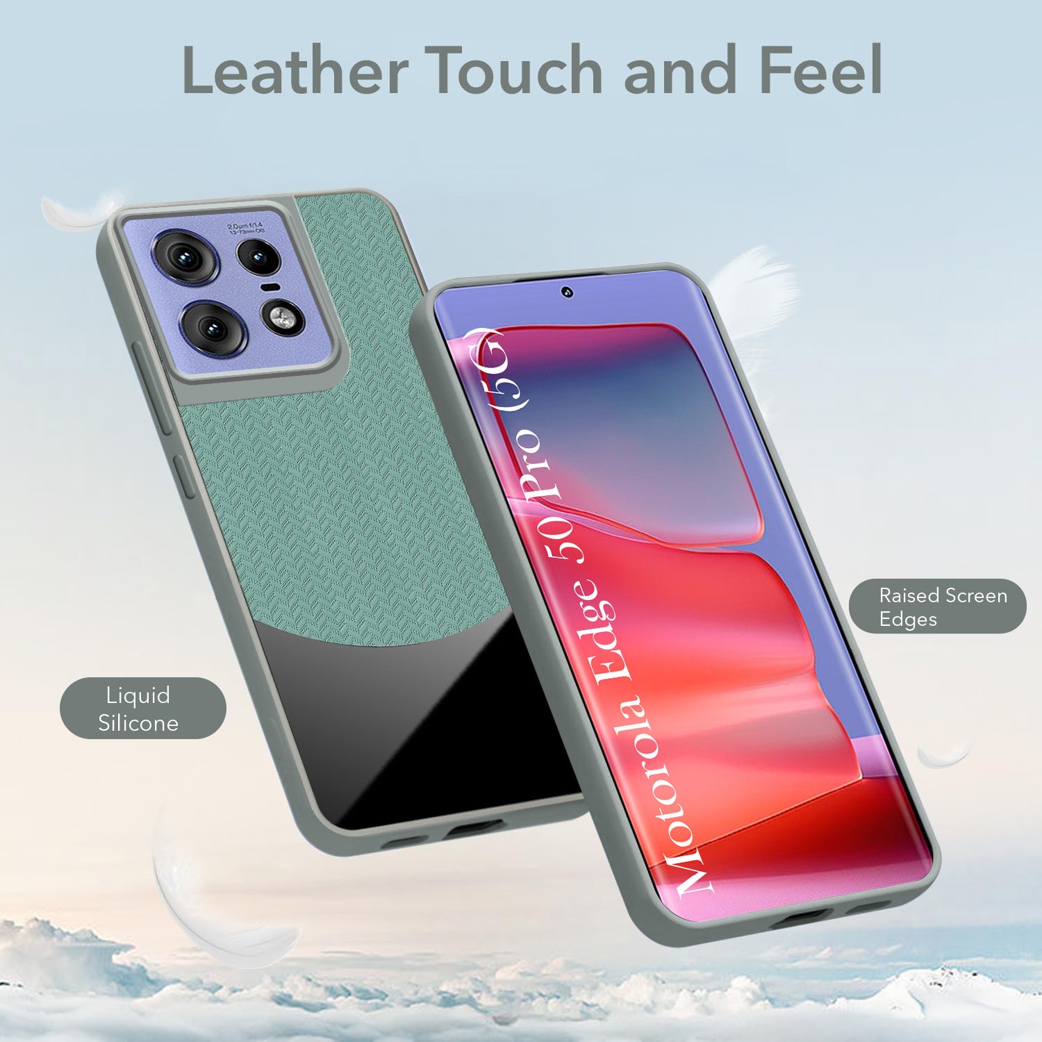 For Motorola Moto Edge 50 Pro Back Cover Case (Elegant PU Leather Finish | Premium Minimalist Professional | Camera Protection Bump)