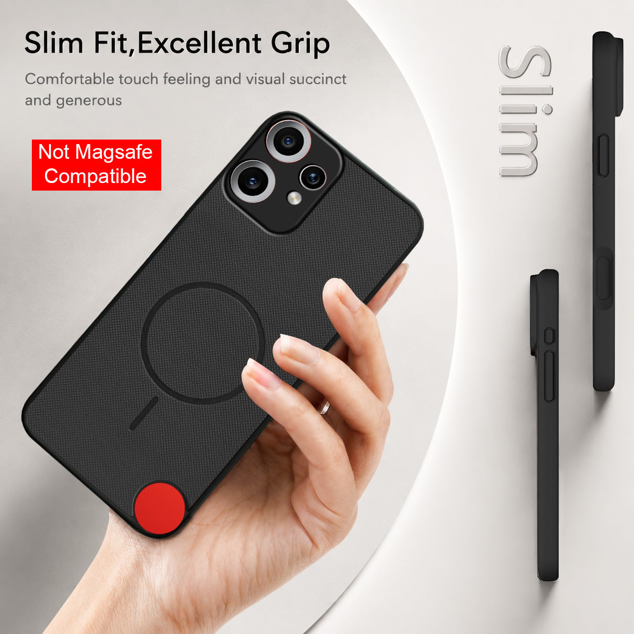 For Nothing CMF Phone 2 Pro Back Cover Case PU Leather (Texture Grip Design | Professional Minimalist | Camera Protection | Soft and Flexible)