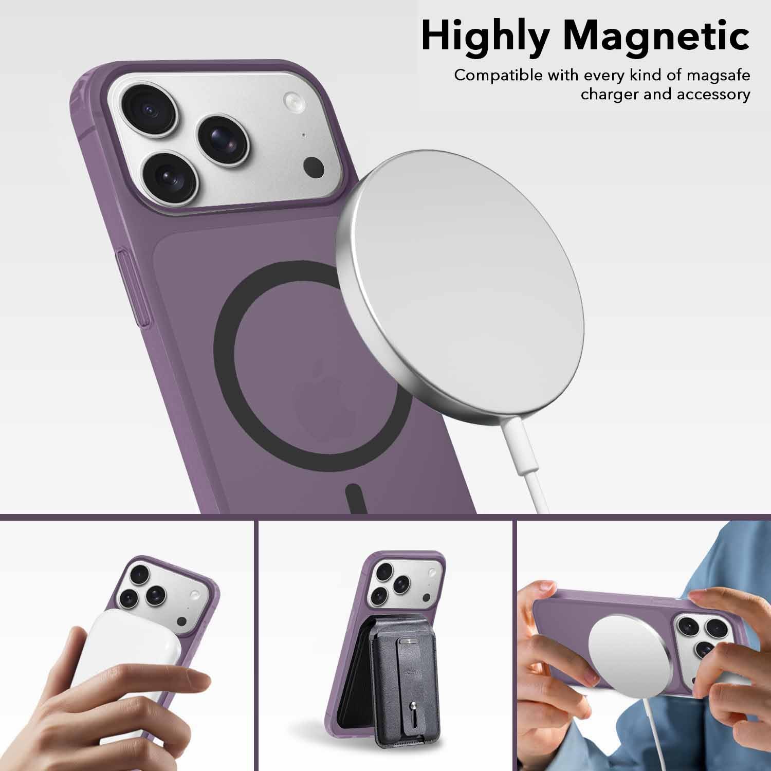 For iPhone 17 Pro | iPhone 18 Pro Back Cover Case (Frosted Matte Feel | MagSafe Compatible Wireless Charging)
