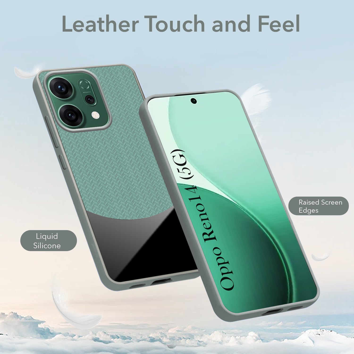 For Oppo Reno14 5G | Oppo Reno 14 5G Silicone Finish Back Cover Case (Premium Minimalist Professional Feel | Camera Protection Bump)