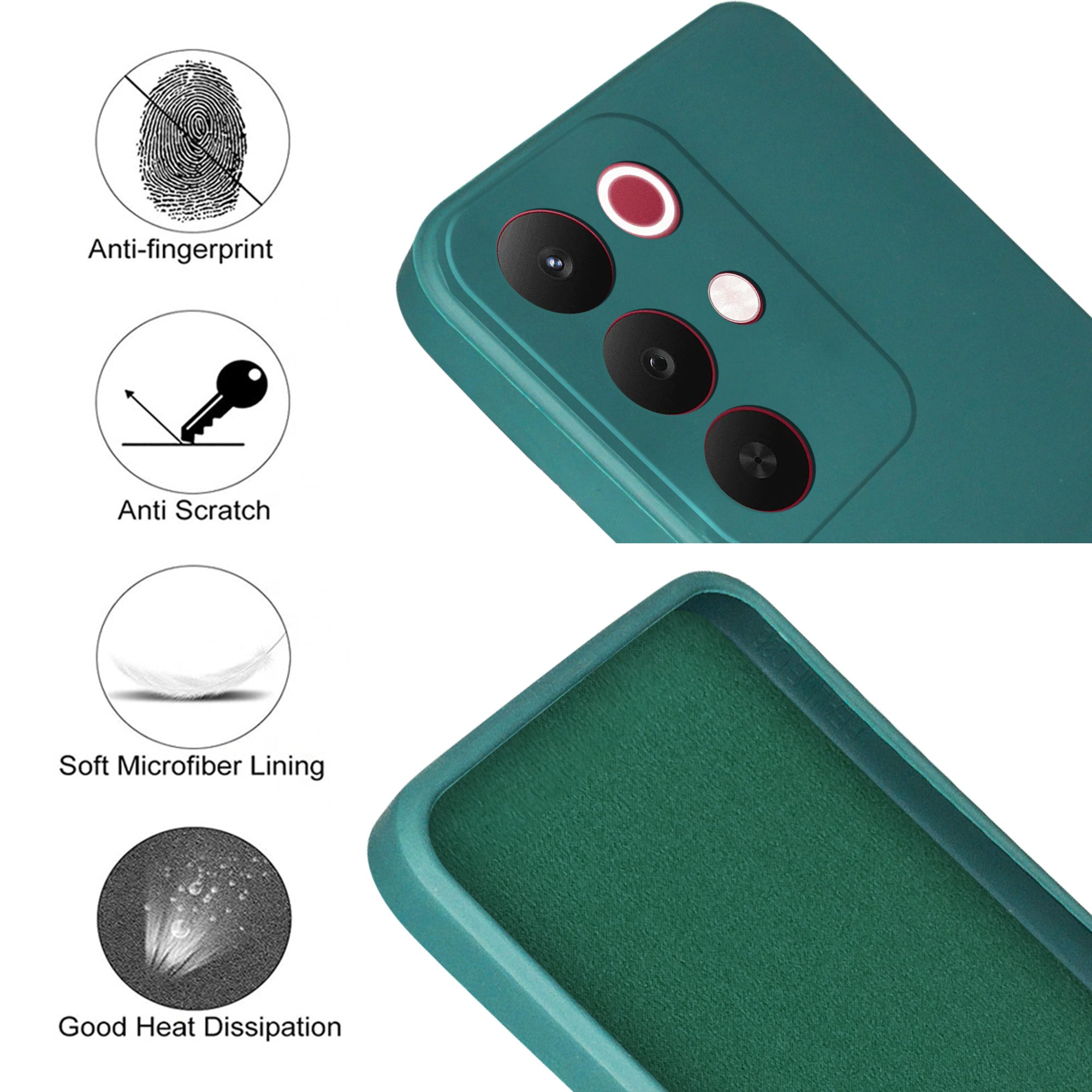 For Realme C85 5G | Realme Narzo 90x Back Cover Case (Matte Finish Silicone with Inside Fiber cloth)