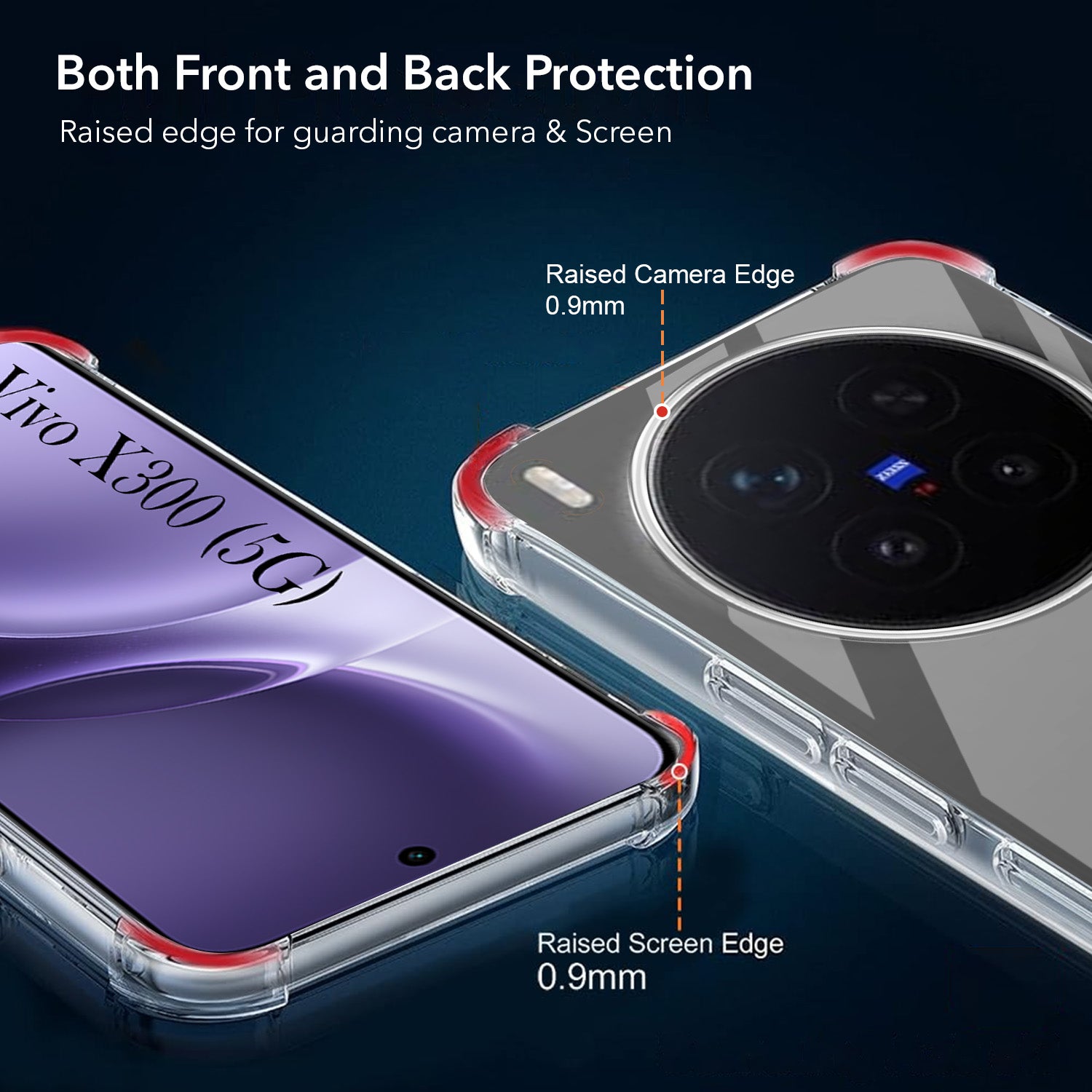 For Vivo X300 5G Back Cover Shockproof Crystal-Clear ( Drop & Camera Protection | Hard Polycarbonate)