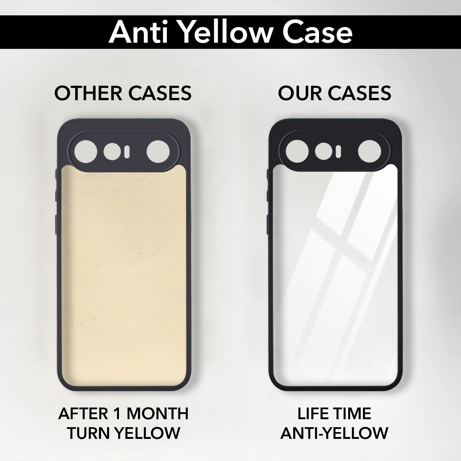 For Vivo X300 FE Back Cover Case Ultra-Hybrid (Lifetime Anti Yellow | Anti Scratch | Crystal Clear Shockproof)