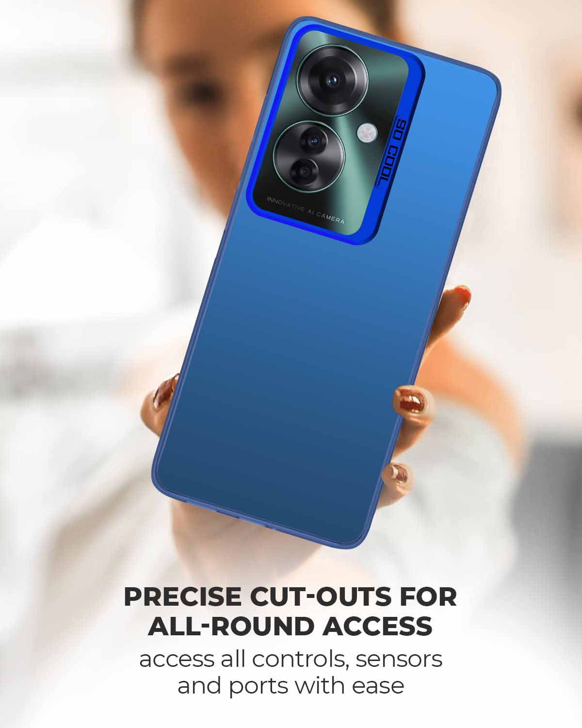 For Oppo Reno11 F 5G | Oppo Reno 11F 5G Hard Back Cover Case (Velvet Touch | Professional Glossy Finish | Camera Protection Bump)