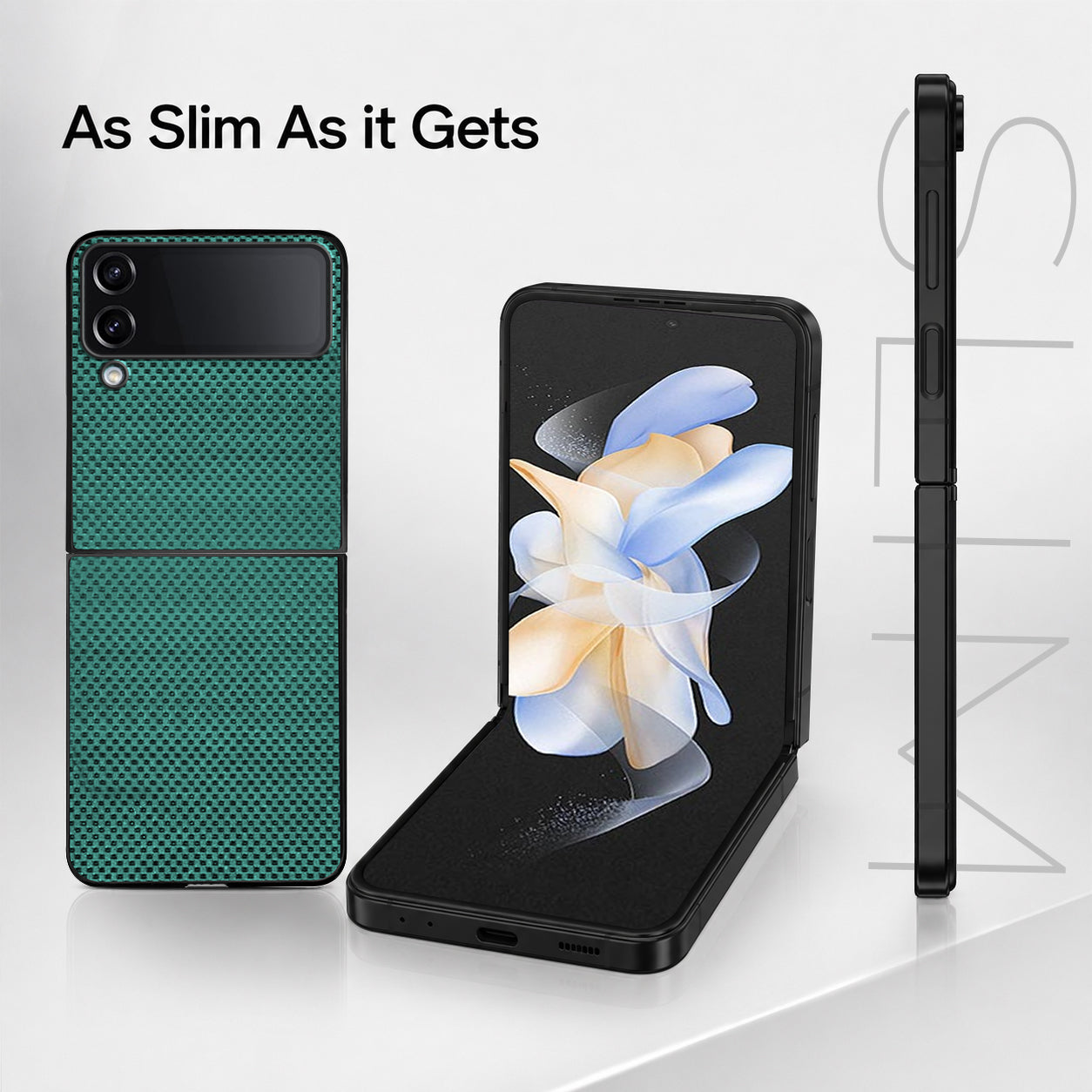 For Samsung Galaxy Z Flip 4 5G Back Flip Case Cover (Craft Printed Design | Hybrid Texture | Inside Microfiber Cloth)