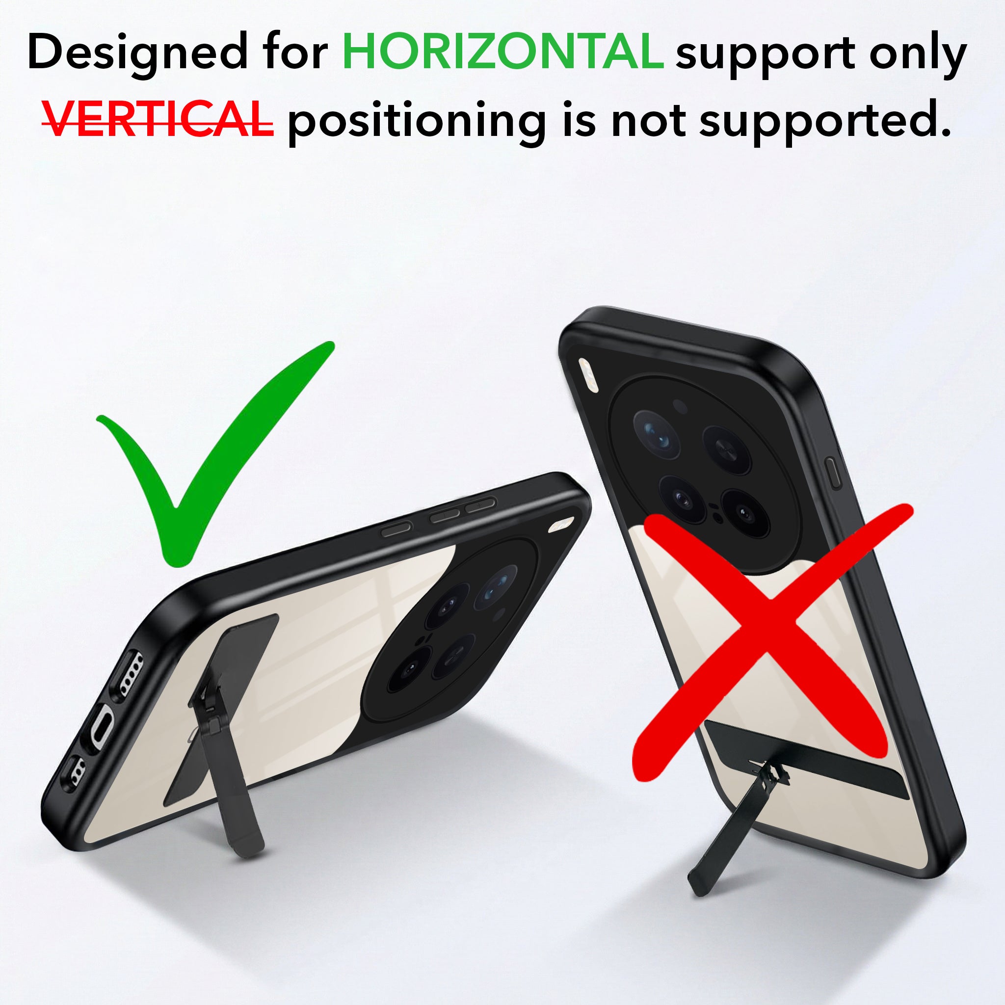 For Vivo X300 Pro Back Cover Case (Built-in Stand | Lifetime Anti Yellow | Kickstand Shockproof | Camera Protection | MagSafe Compatible)