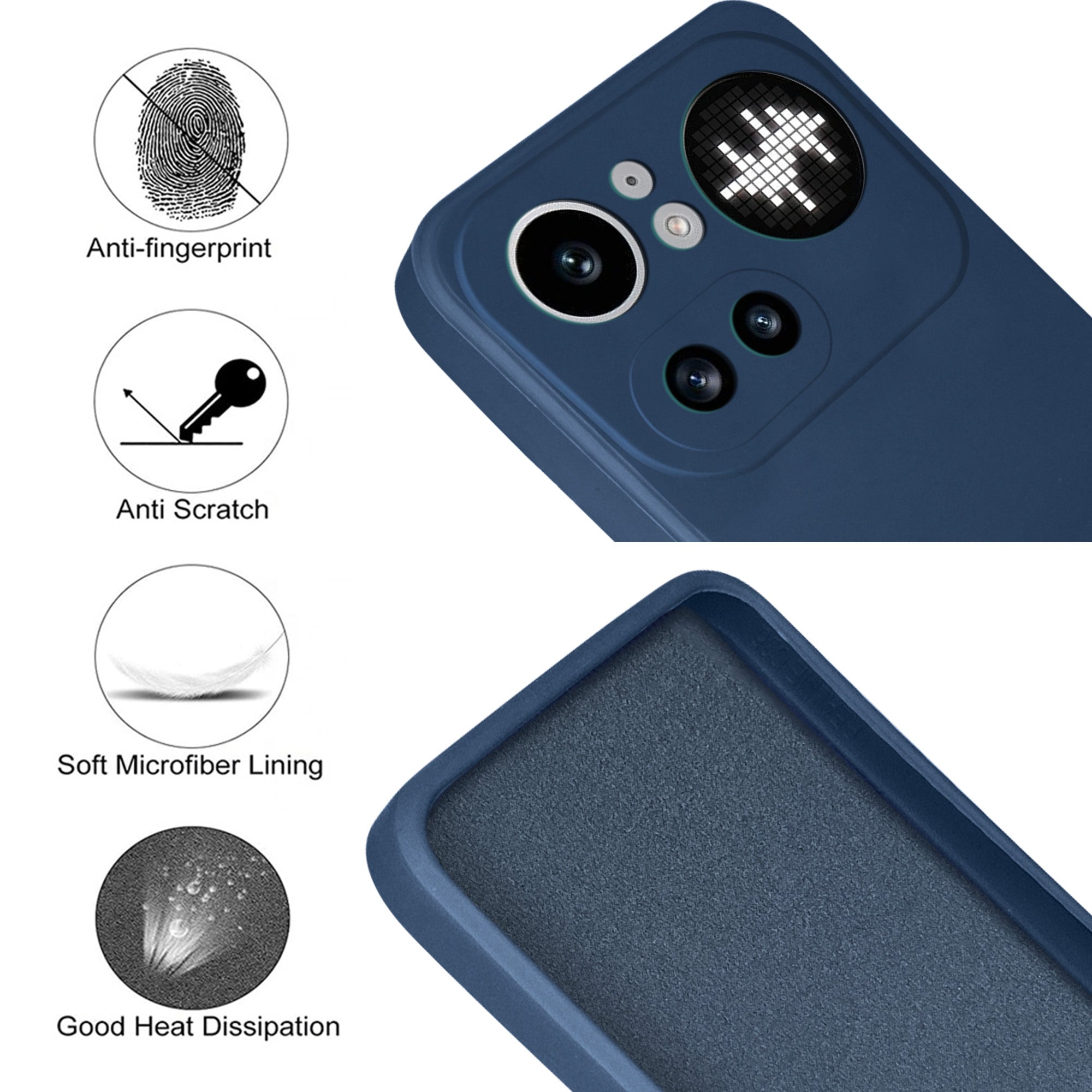 For Nothing Phone 4A Pro 5G Back Cover Case (Matte Finish Silicone with Inside Fiber cloth)