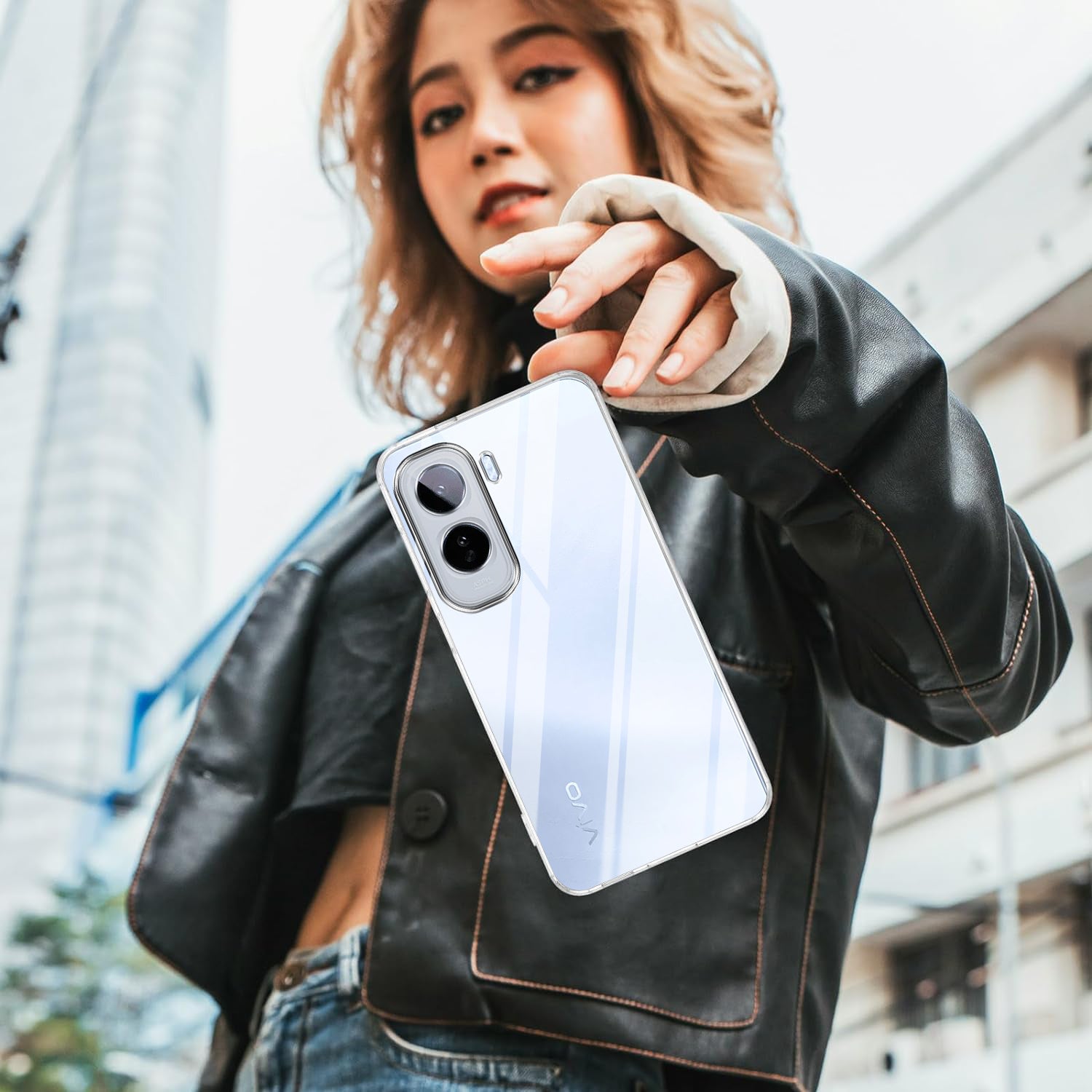 For Vivo T5 Pro 5G Back Cover Case Silicone (Clear Shockproof Case with Camera Protection | Soft and Flexible | Transparent)