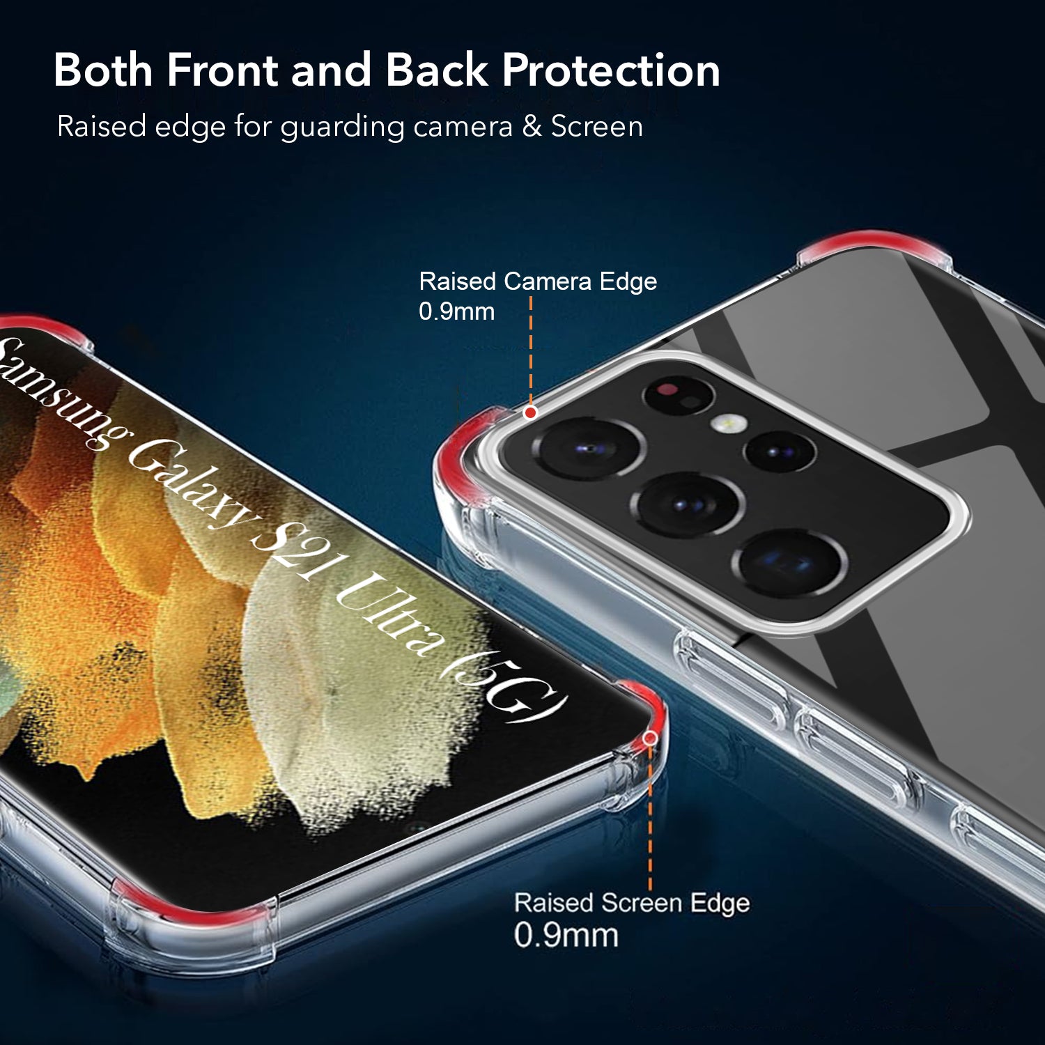 For Samsung Galaxy S21 Ultra 5G Back Cover ( Shockproof Crystal Clear Case | Drop & Camera Protection | Hard Polycarbonate)