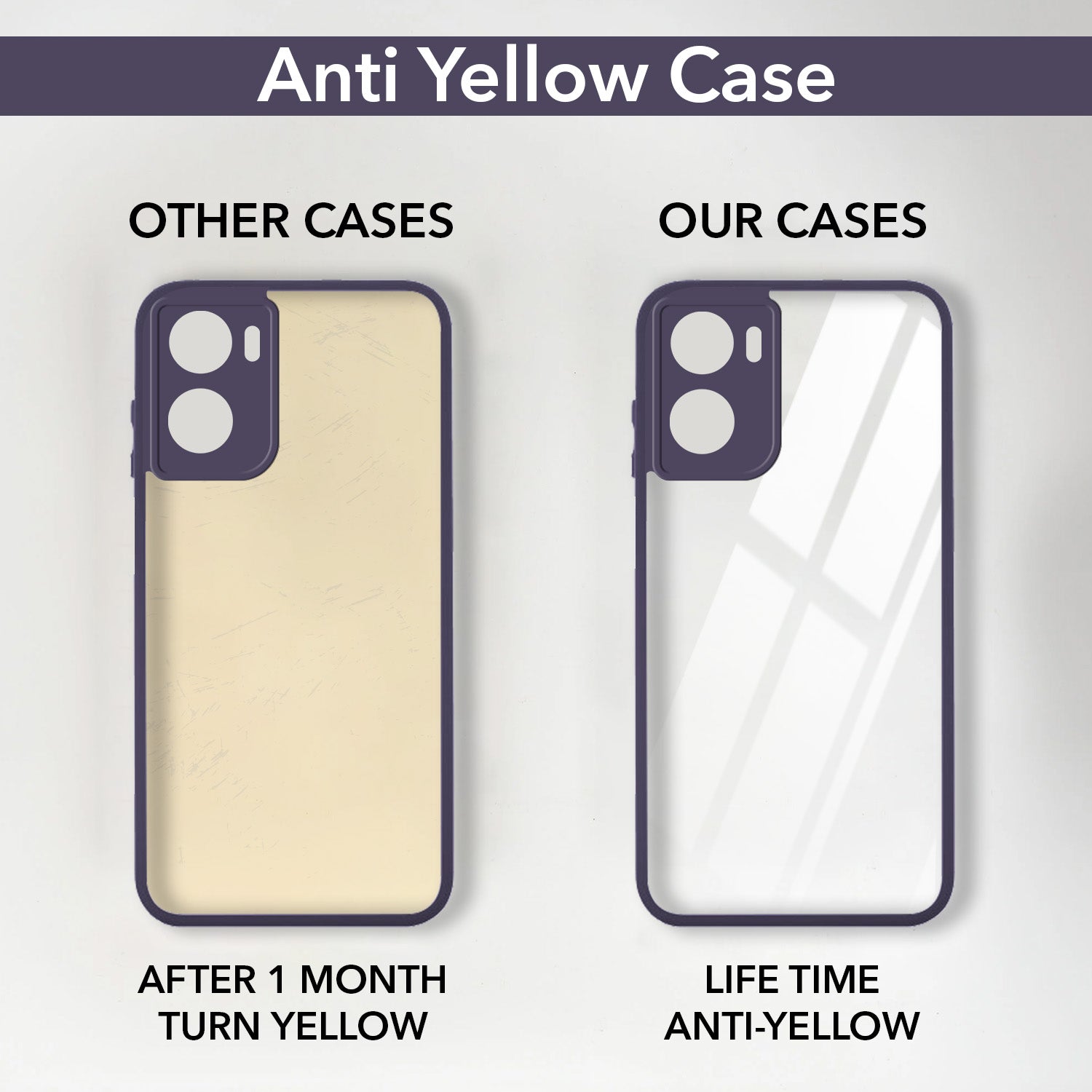 For Motorola Moto G06 Power Back Cover Case Ultra-Hybrid(Lifetime Anti Yellow | Anti Scratch | Crystal Clear Shockproof)