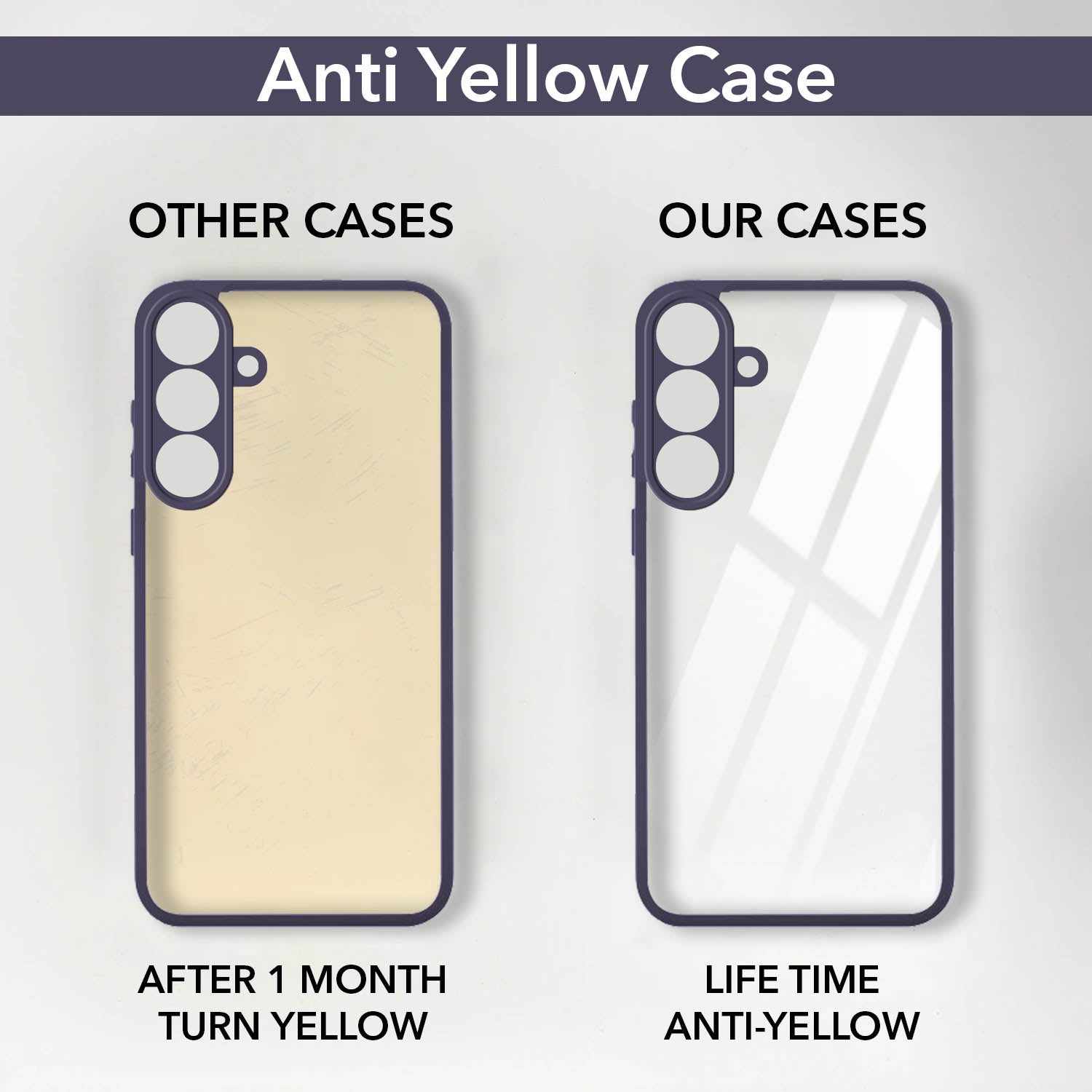For Samsung Galaxy S25 FE Back Cover Case (Lifetime Anti Yellow | Anti Scratch | Crystal Clear Shockproof)