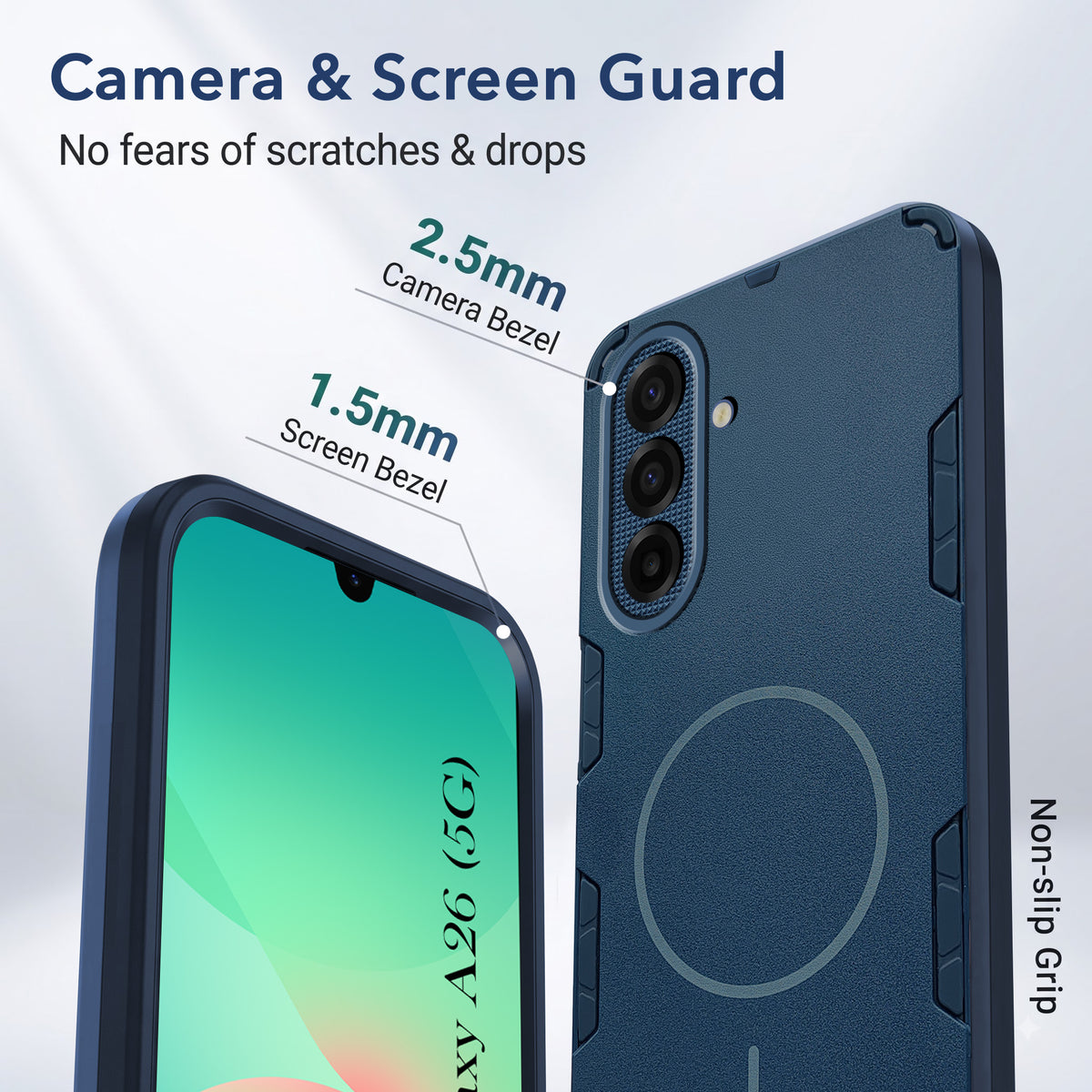 For Samsung Galaxy A26 5G Back Cover Case (Slim Hybrid Armor | Shockproof Camera Protection | Rugged Dual Layer)