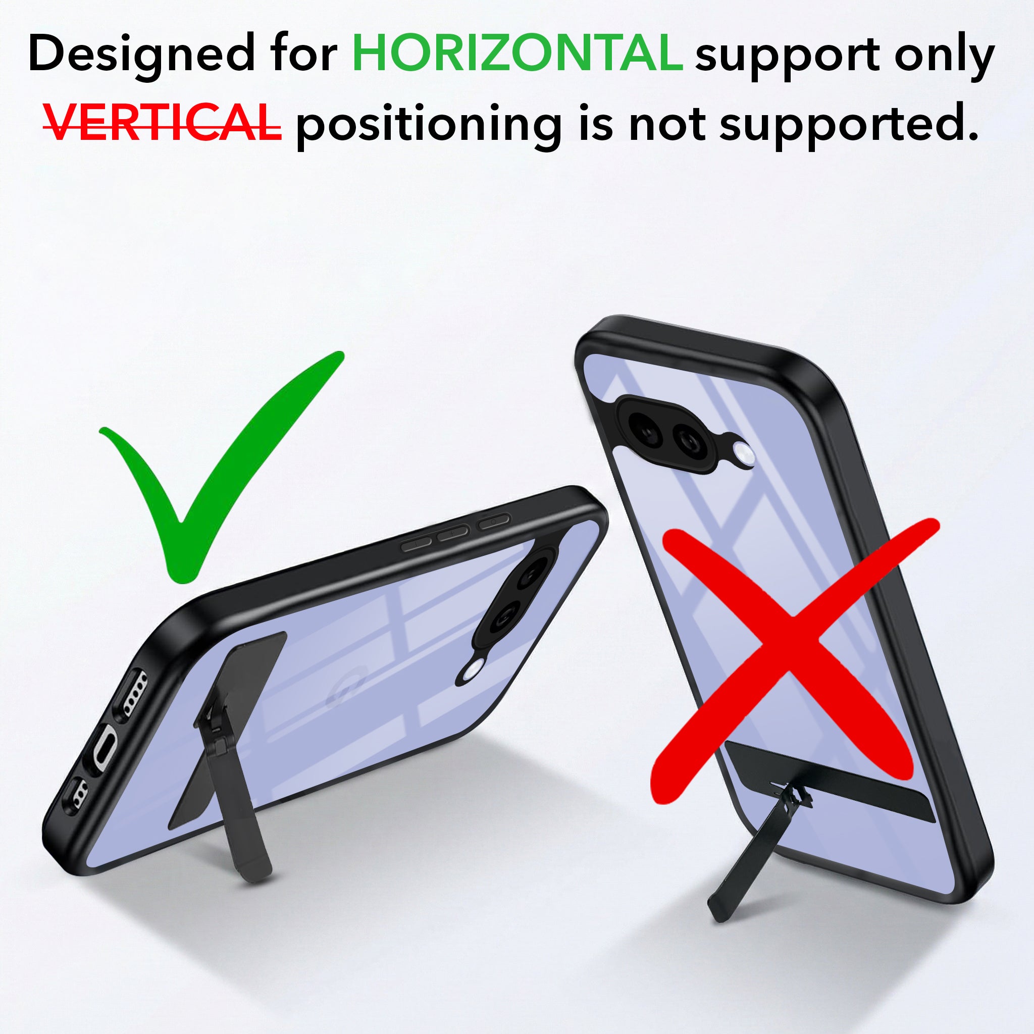 For Google Pixel 9A Back Cover Case (Built-in Stand | Lifetime Anti Yellow | Kickstand Shockproof | Camera Protection | MagSafe Compatible)