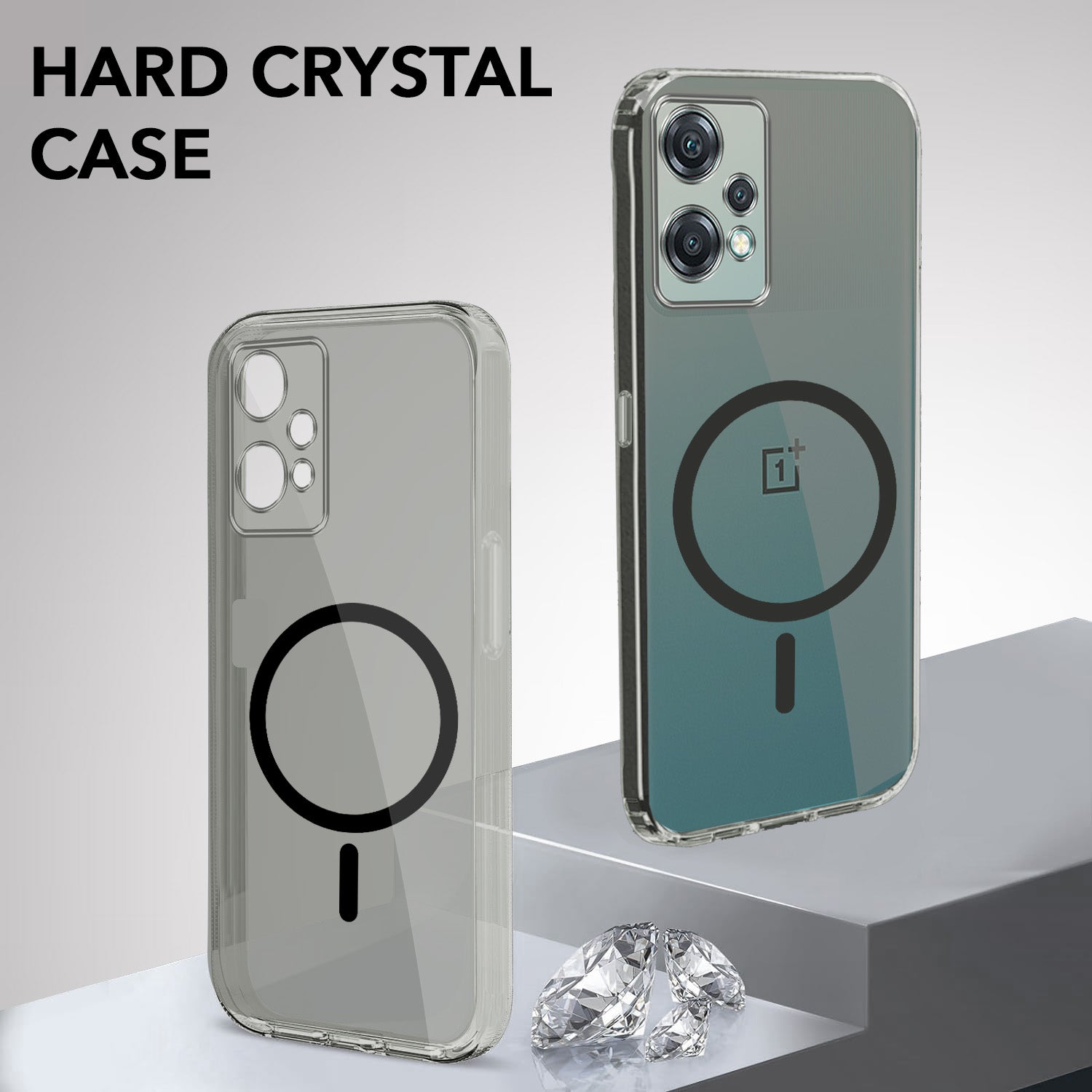 For OnePlus Nord CE 2 Lite 5G Back Cover Case Lifetime Anti-Yellow MagSafe Compatible Clear (Sleek Hard Crystal | Shockproof and Camera Protection)