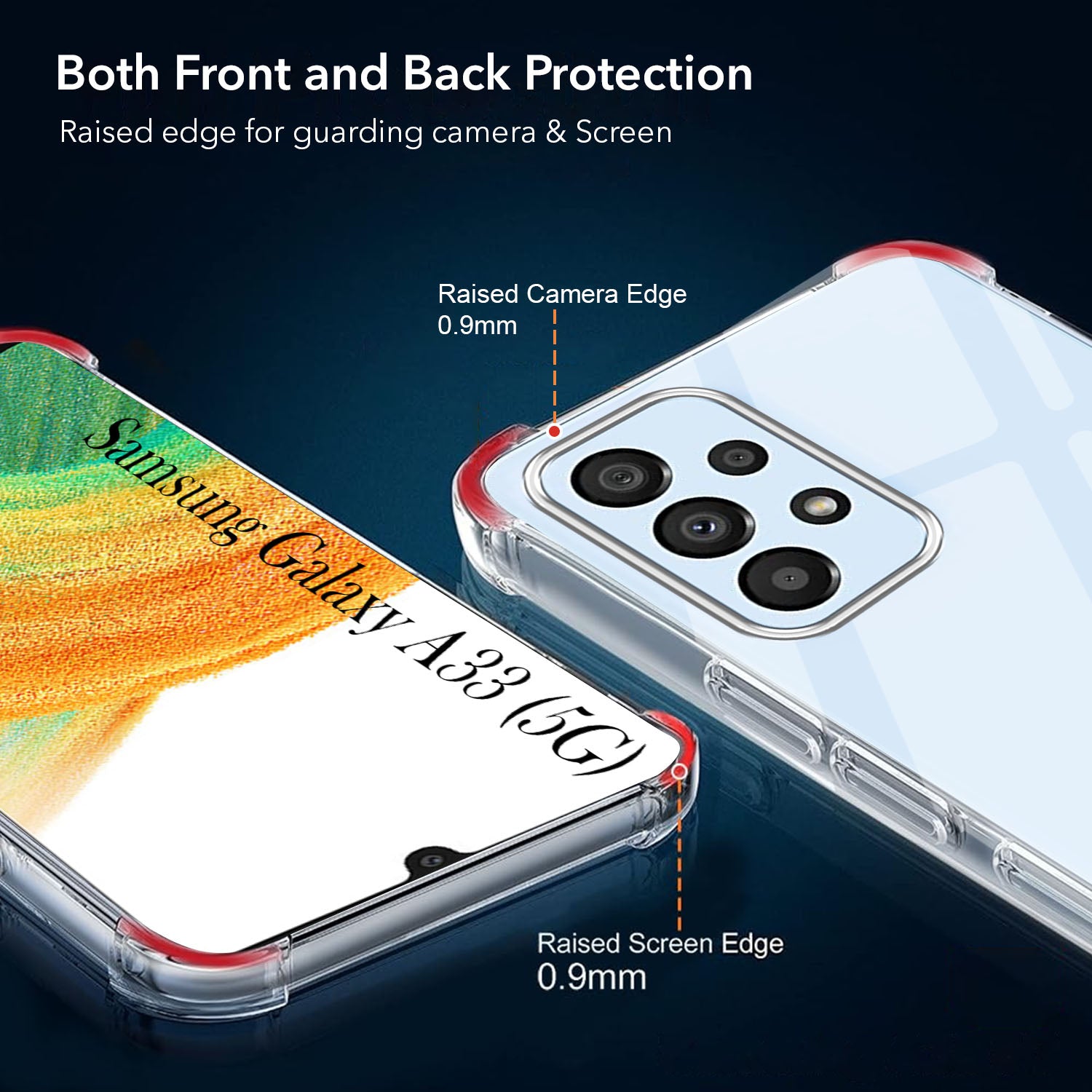 For Samsung Galaxy A33 5G Back Cover Shockproof Crystal-Clear (Drop & Camera Protection | Hard Polycarbonate)