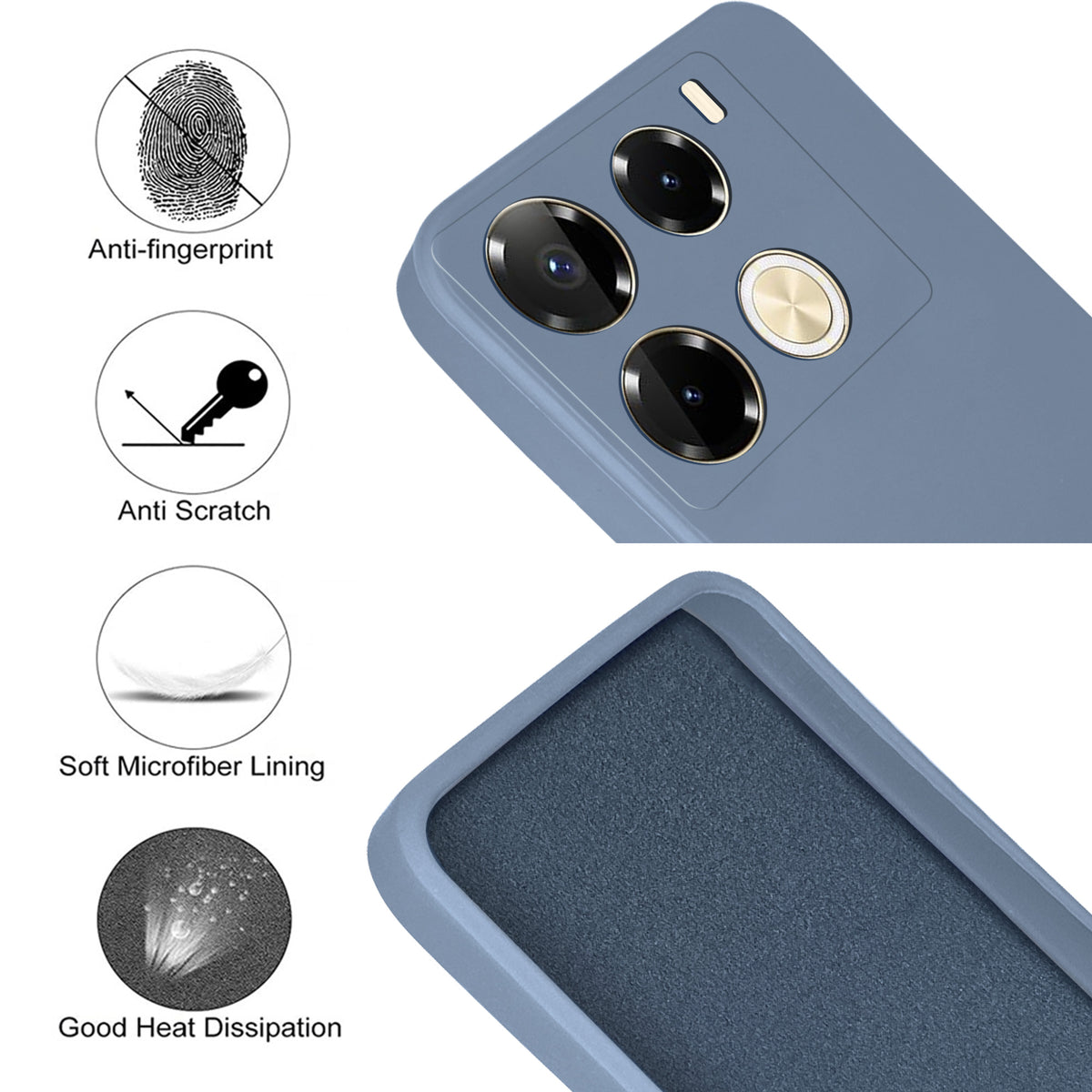 For Infinix Note 40 Pro 5G | Infinix Note 40 Pro Plus Back Case Cover (Matte Finish Silicone with Inside Fiber Cloth)