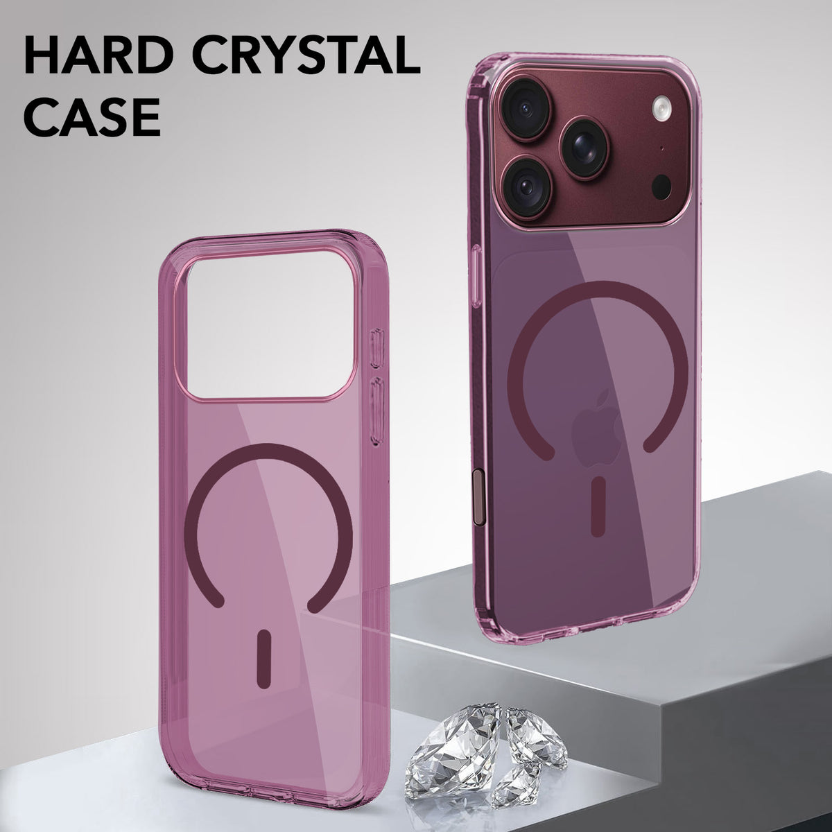 For Apple iPhone 18 Pro Back Cover Case Lifetime Anti-Yellow MagSafe Compatible Clear (Sleek Hard Crystal | Shockproof and Camera Protection)