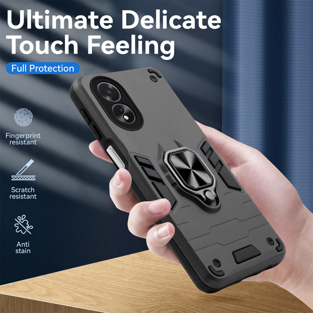 For Oppo A38 | Oppo A18 Back Cover Case (Shockproof Polycarbonate Dual Layer Hybrid Armor)