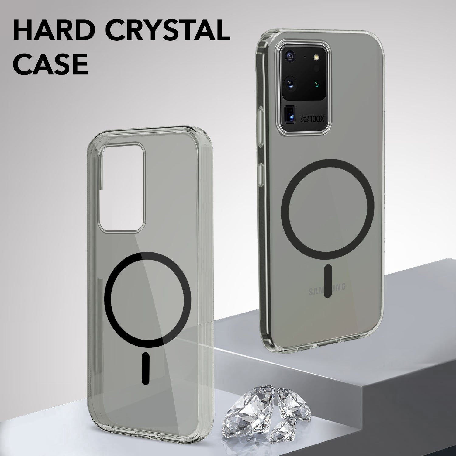 For Samsung Galaxy S20 Ultra Back Cover Case Lifetime Anti-Yellow MagSafe Compatible Clear (Sleek Hard Crystal | Shockproof and Camera Protection)