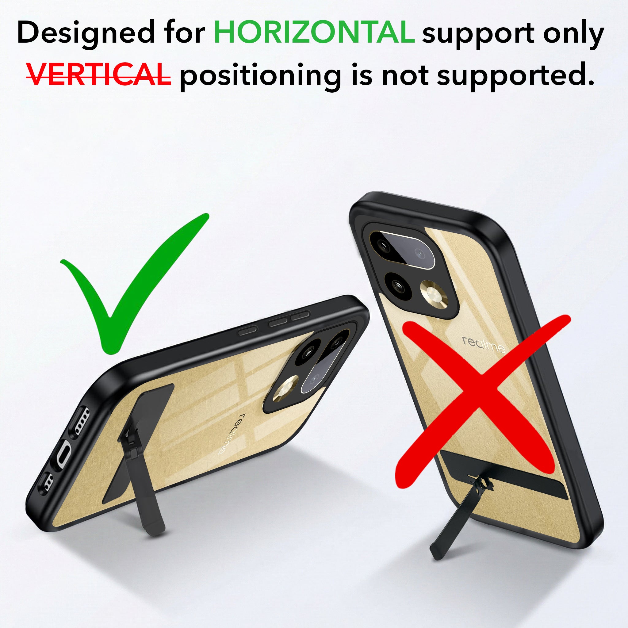 For Realme 16 Pro Plus 5G Back Cover Case (Built-in Stand | Lifetime Anti Yellow | Kickstand Shockproof | Camera Protection | MagSafe Compatible)
