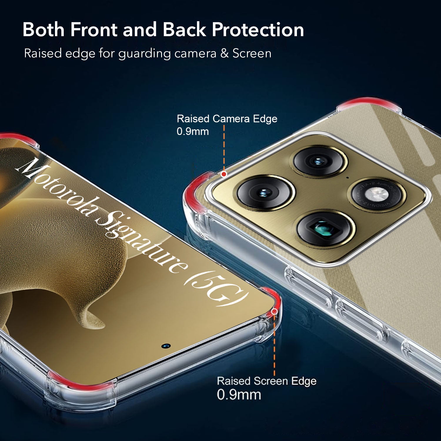 For Motorola Moto Signature 5G Back Cover Shockproof Crystal-Clear (Drop & Camera Protection | Hard Polycarbonate)