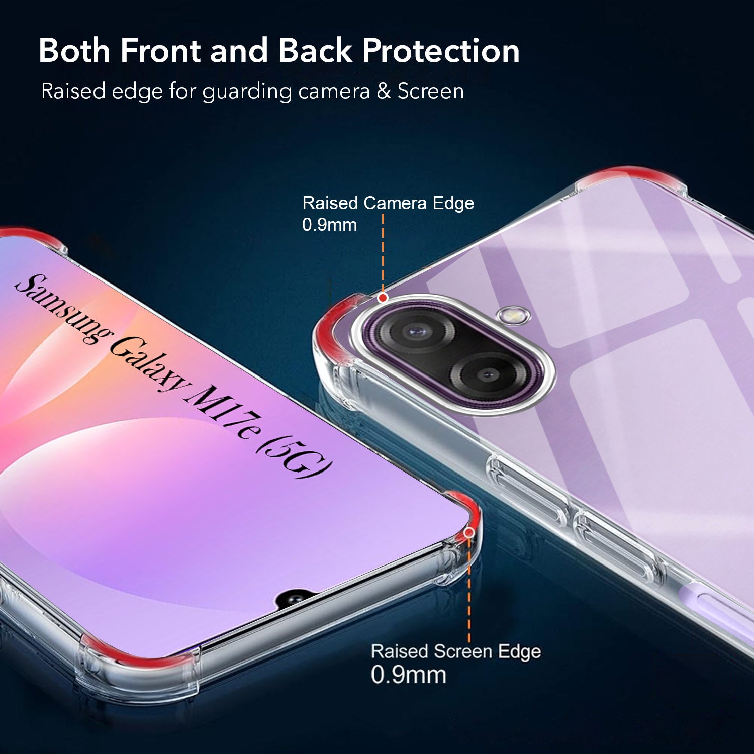 For Samsung Galaxy M17e Back Cover Shockproof Crystal-Clear (Drop & Camera Protection | Hard Polycarbonate)
