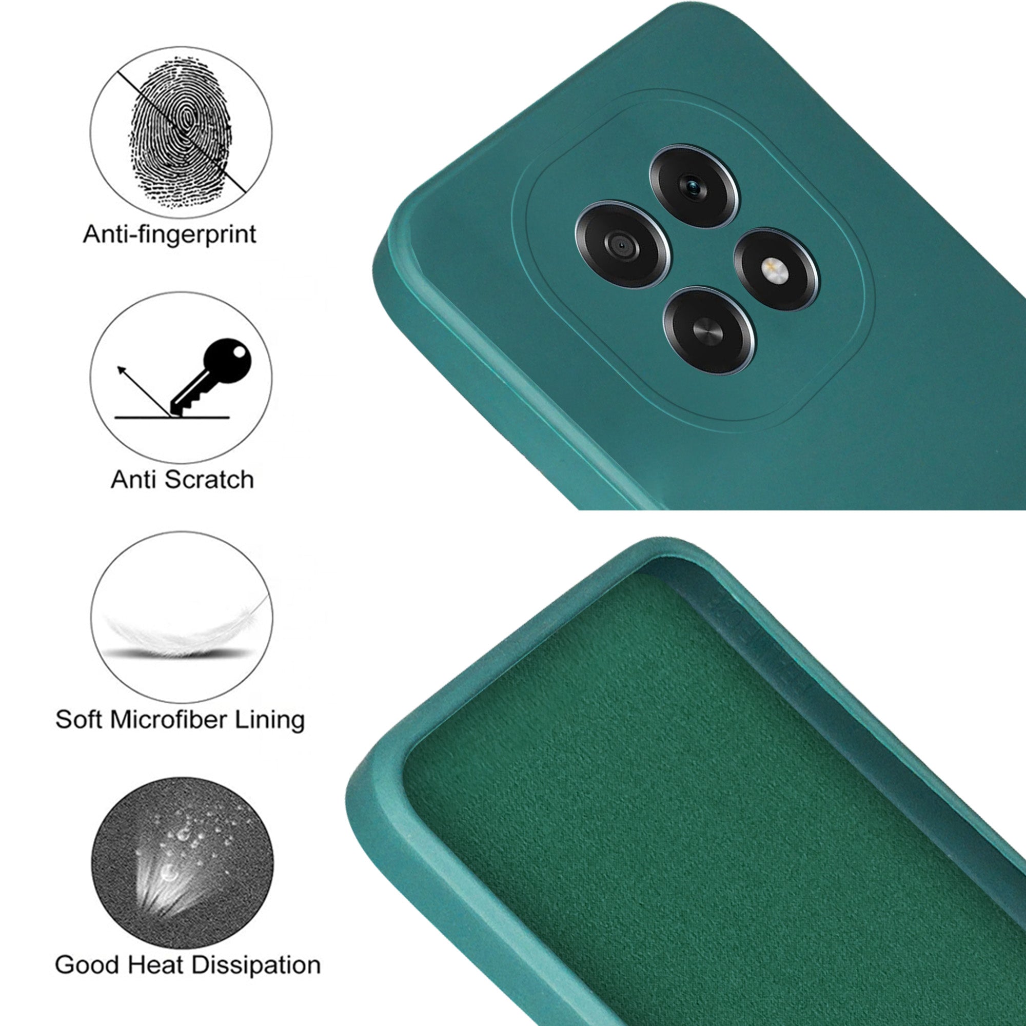 For Oppo F29 Back Cover Case (Matte Finish Silicone with Inside Fiber cloth)