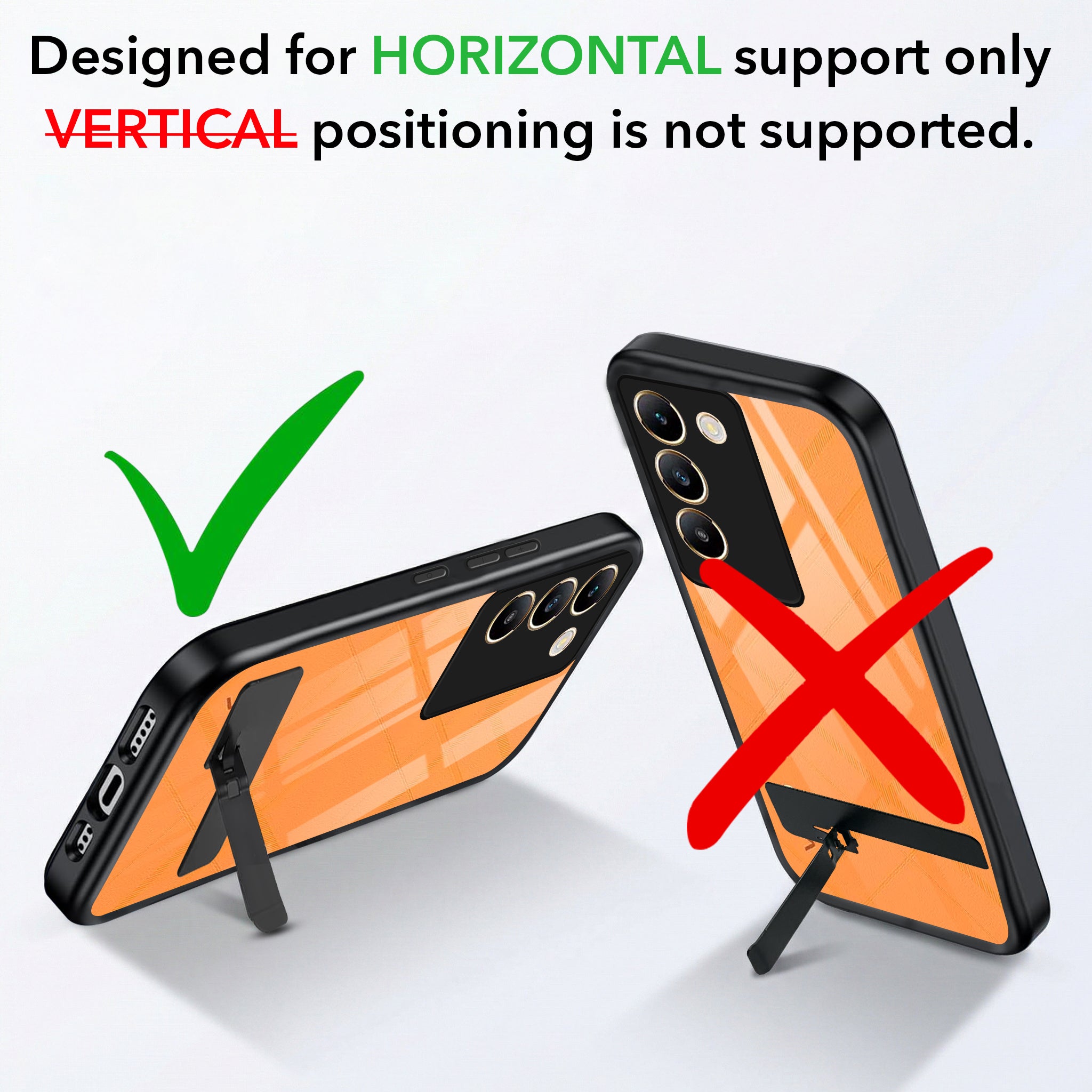 For Vivo Y200e Back Cover Case (Built-in Stand | Lifetime Anti Yellow | Kickstand Shockproof | Camera Protection | MagSafe Compatible)
