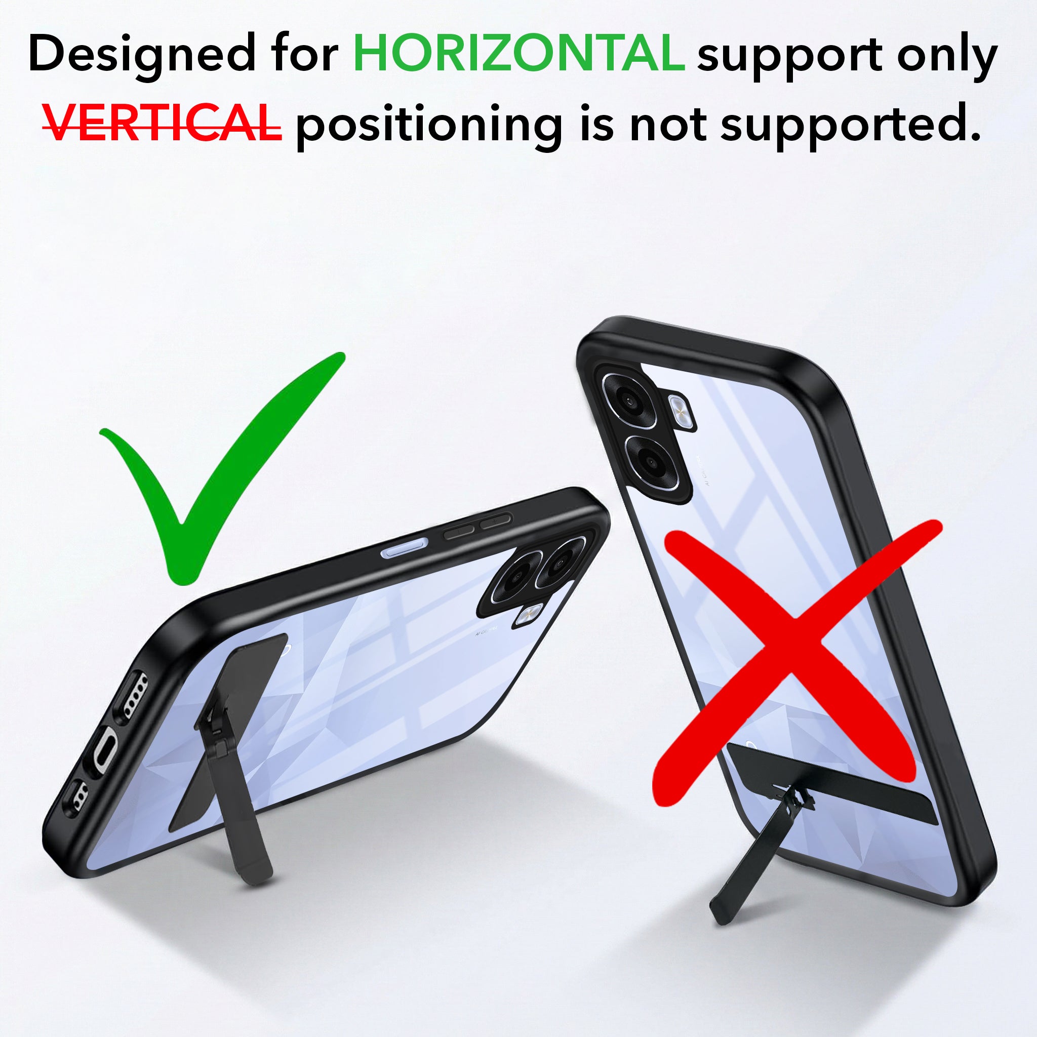 For Oppo K14x 5G Back Cover Case (Built-in Stand | Lifetime Anti Yellow | Kickstand Shockproof | Camera Protection | MagSafe Compatible)