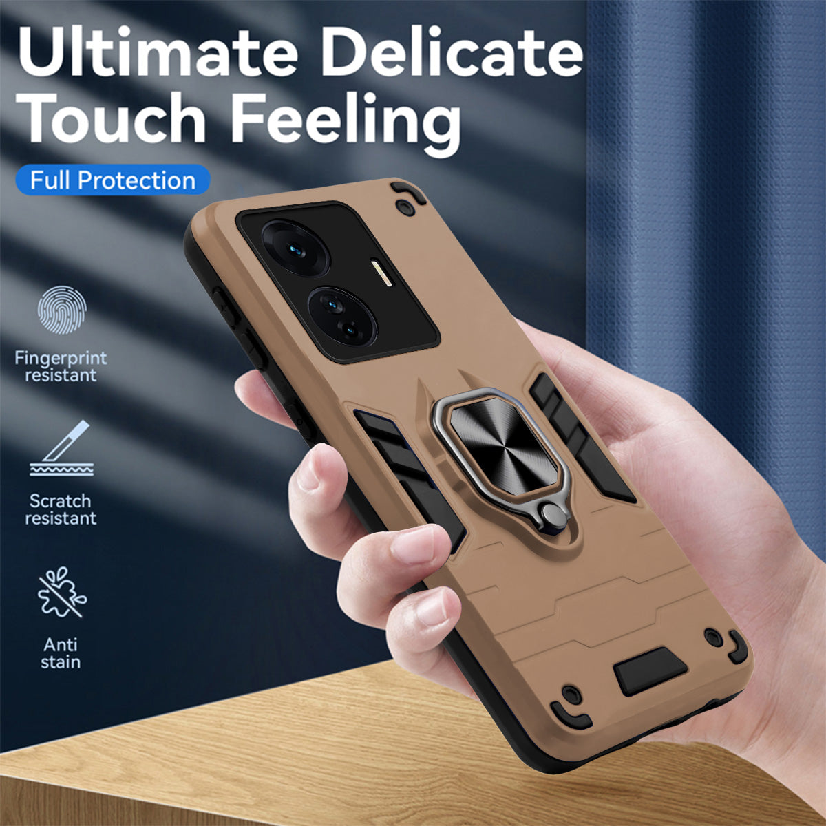For Vivo iQOO Z6 Pro Back Cover Case (Shockproof Polycarbonate Dual Layer Hybrid Armor)