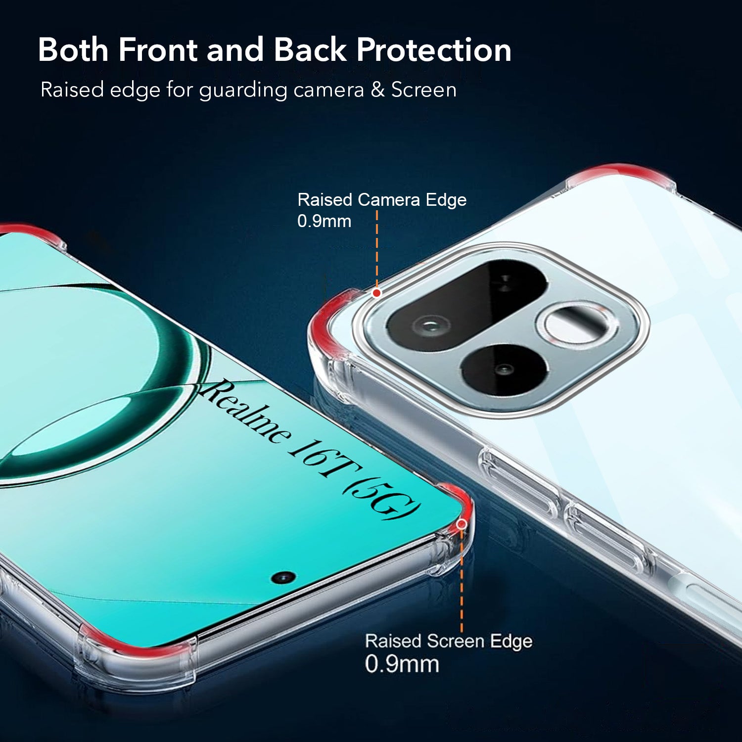 For Realme 16T 5G Back Cover Shockproof Crystal-Clear (Drop & Camera Protection | Hard Polycarbonate)